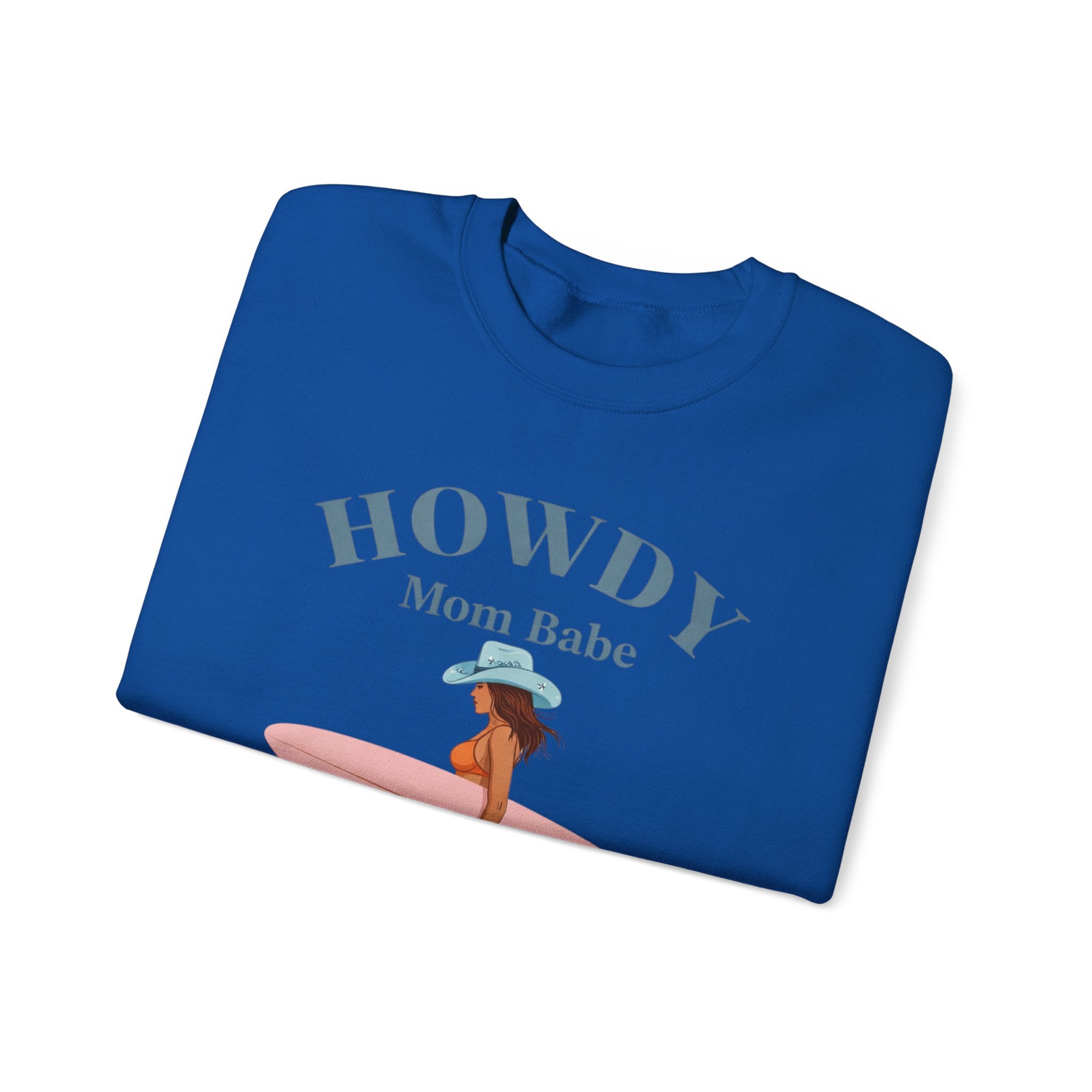 Howdy Mom Babe — Surf Girl Graphic Sweatshirt