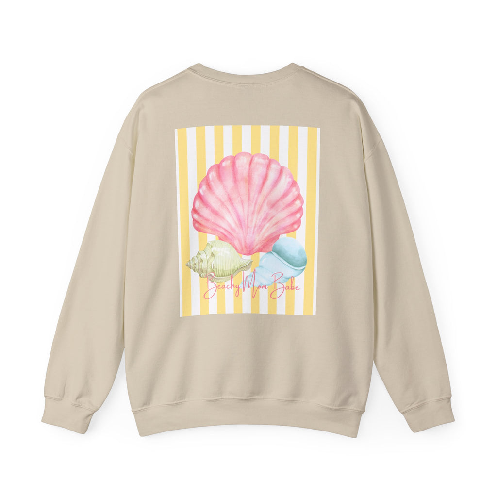 Beach Mom Babe - Pastel Shell Graphic Sweatshirt