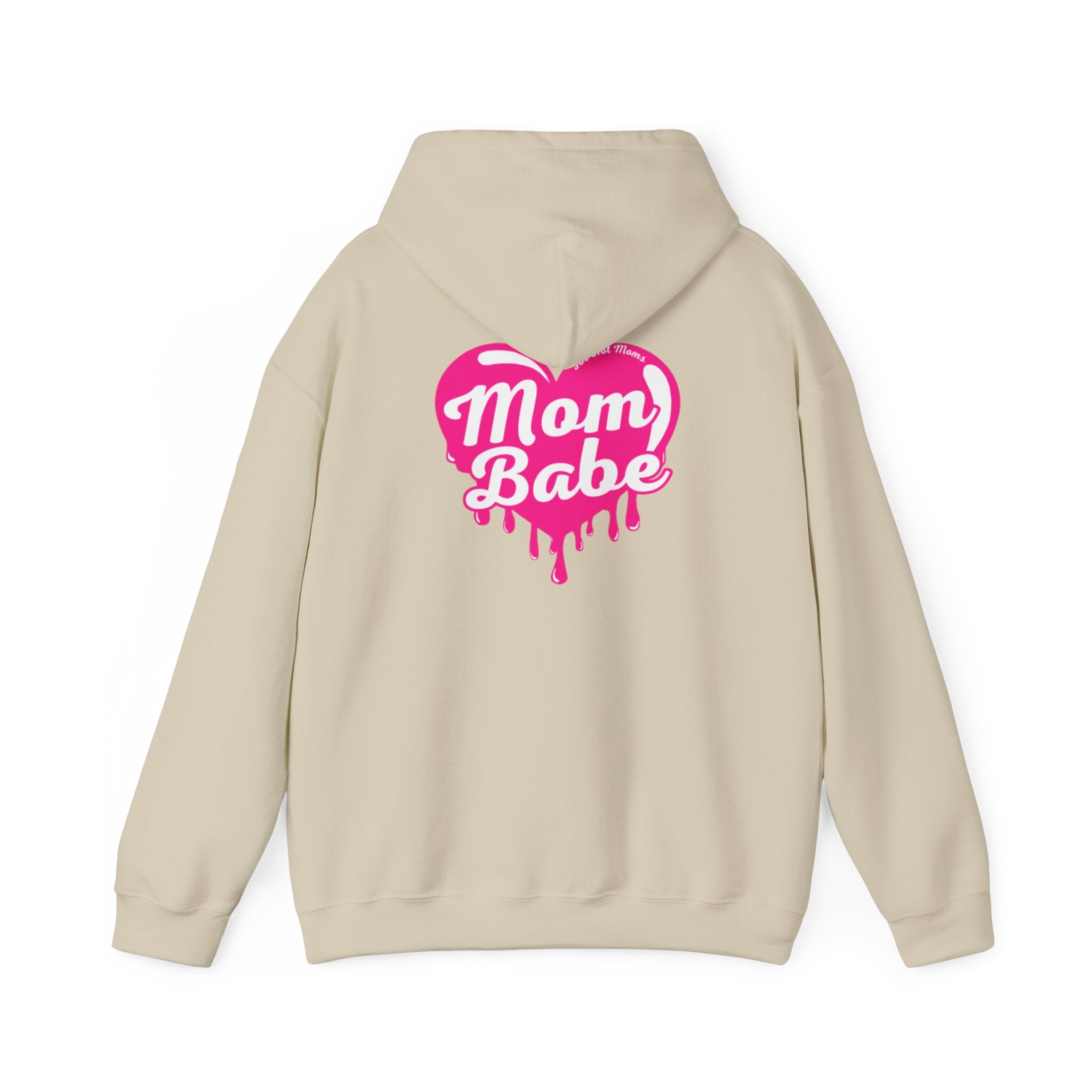 Mom Babe For Hot Moms — Pink Heart Drip Graphic Hoodie