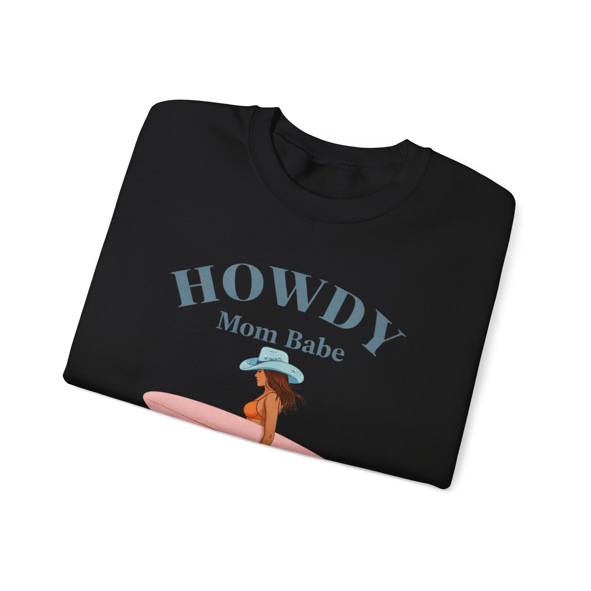 Howdy Mom Babe — Surf Girl Graphic Sweatshirt