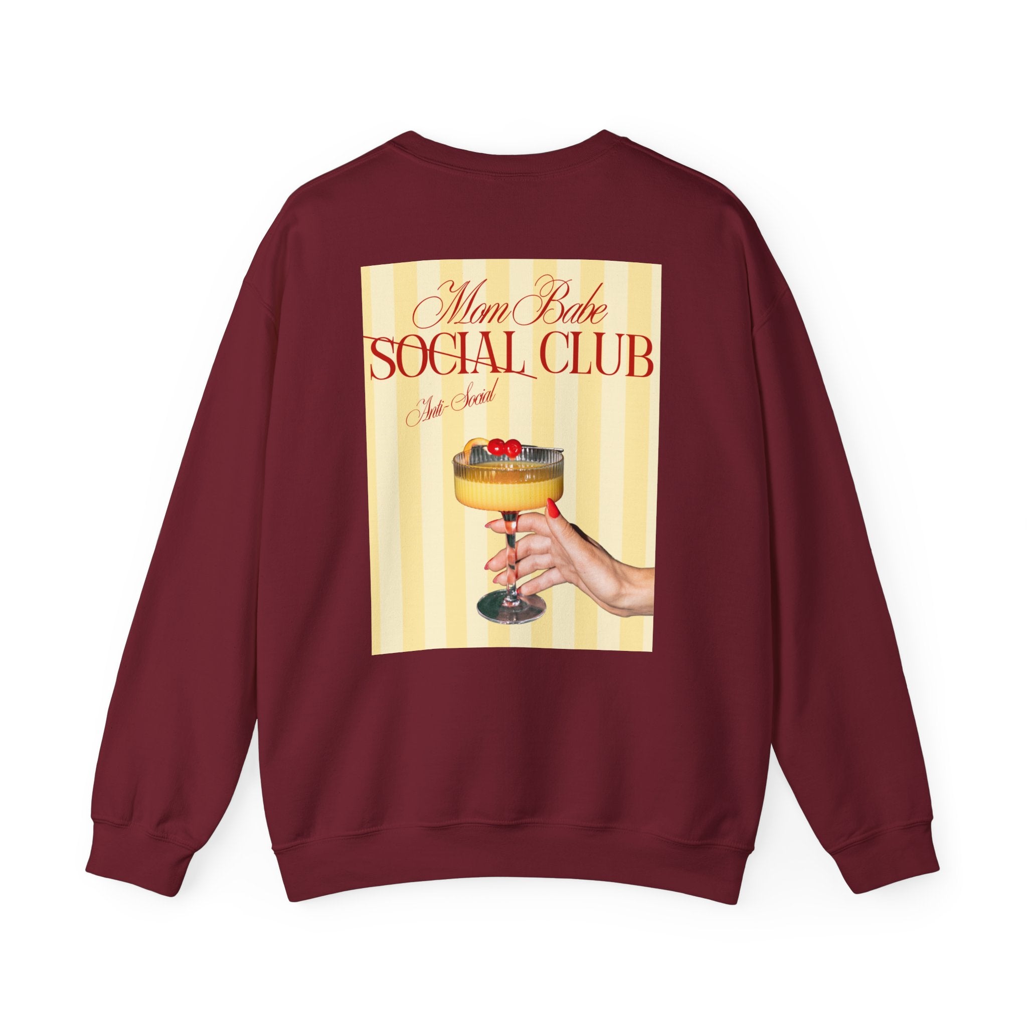 Mom Babe Anti-Social Club - Cocktail Graphic Sweatshirt