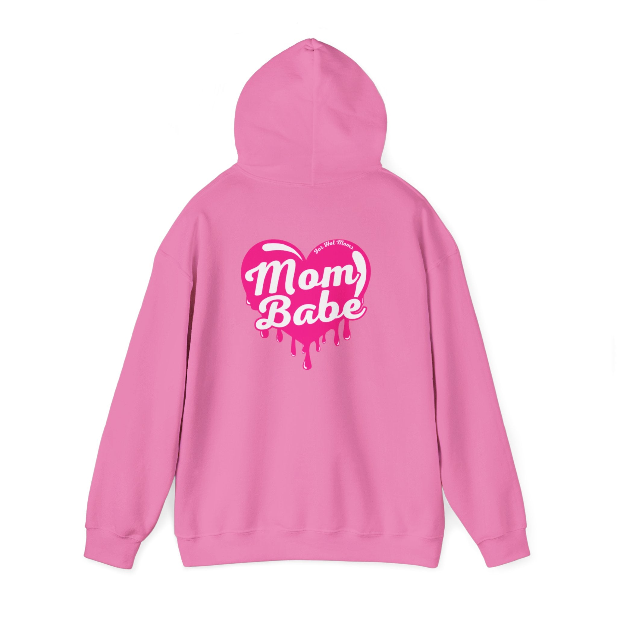 Mom Babe For Hot Moms — Pink Heart Drip Graphic Hoodie