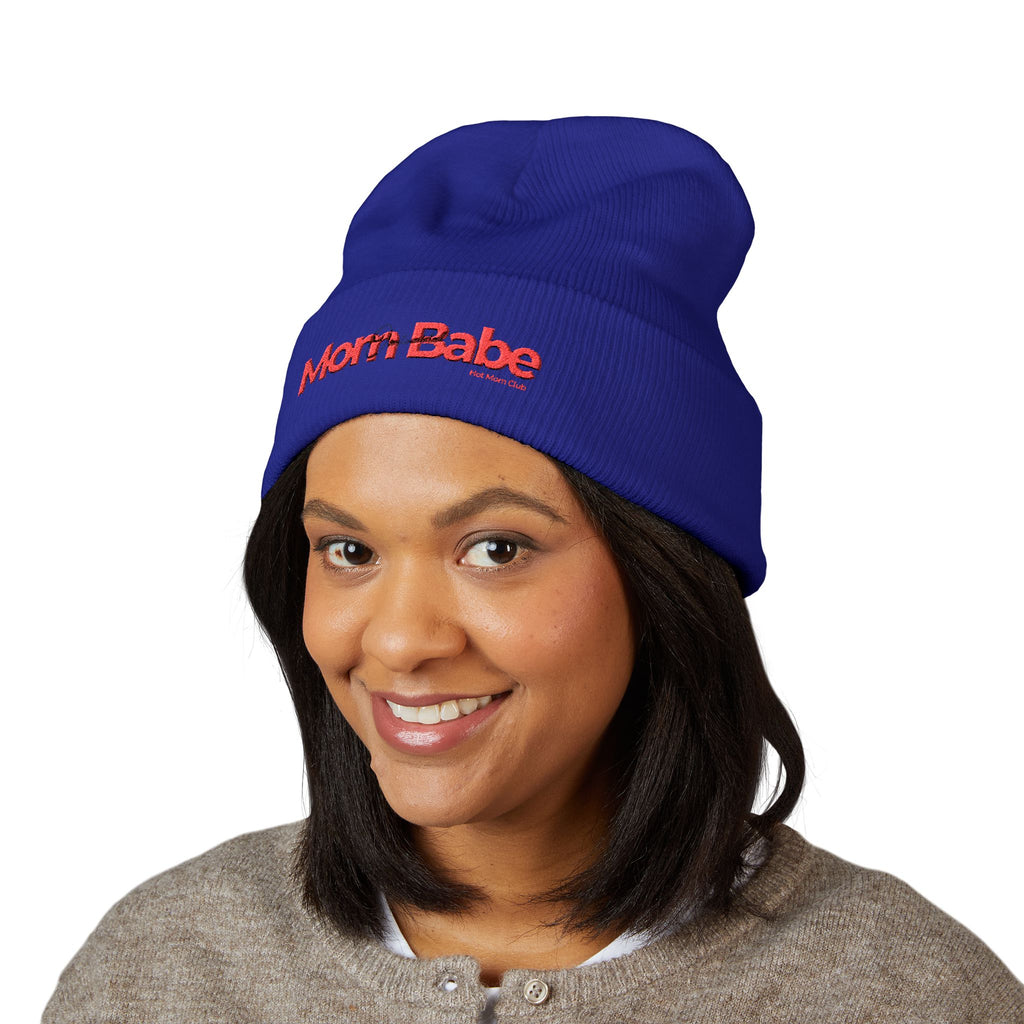 Overstimulated Mom Babes Beanie - Red and Black Embroidery