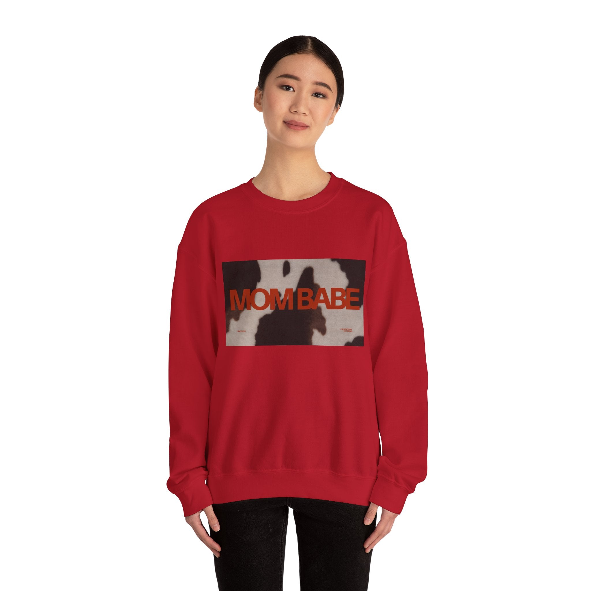 Mom Babe — Cowhide Graphic Sweatshirt