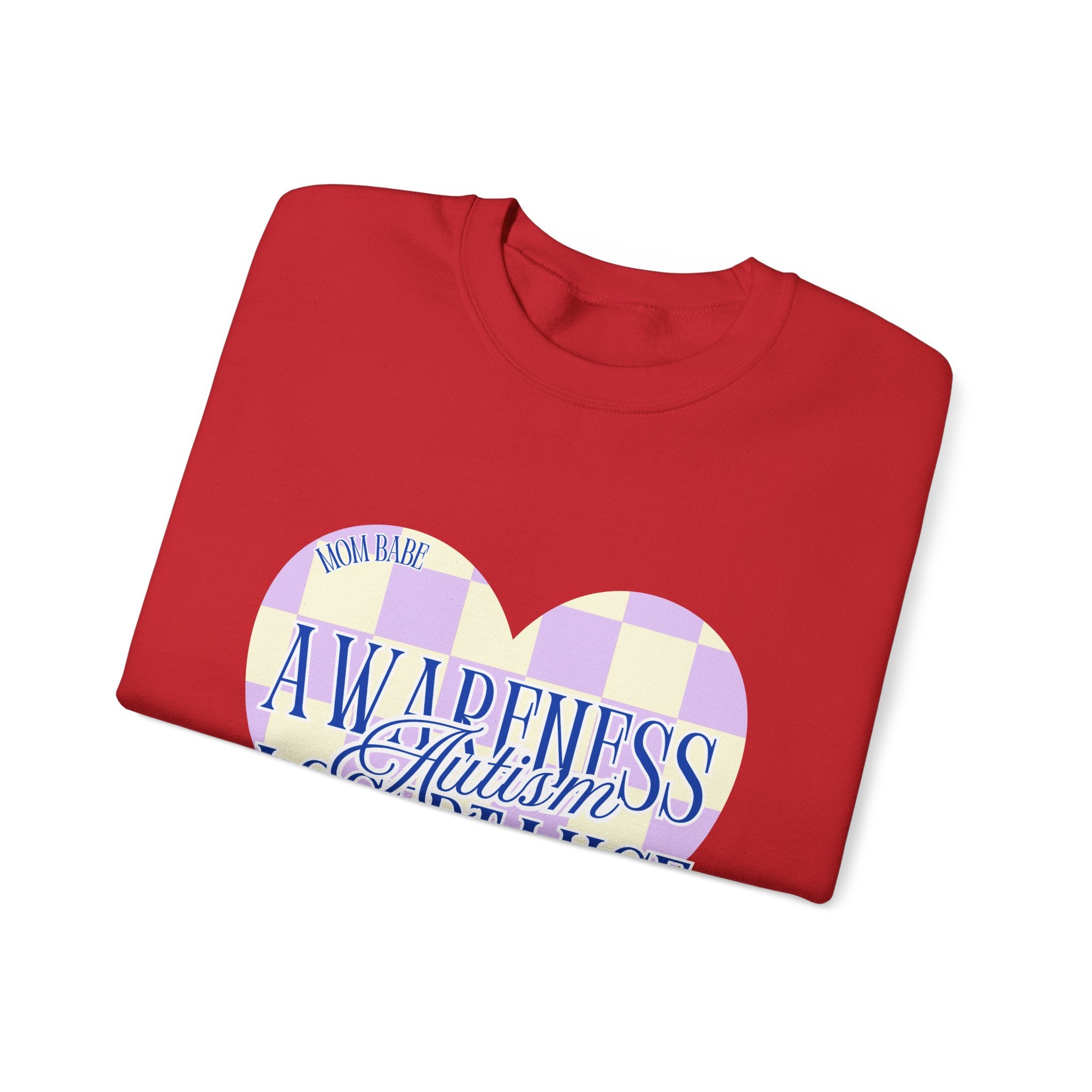 Autism Awareness and Acceptance — Checkered Heart Sweatshirt
