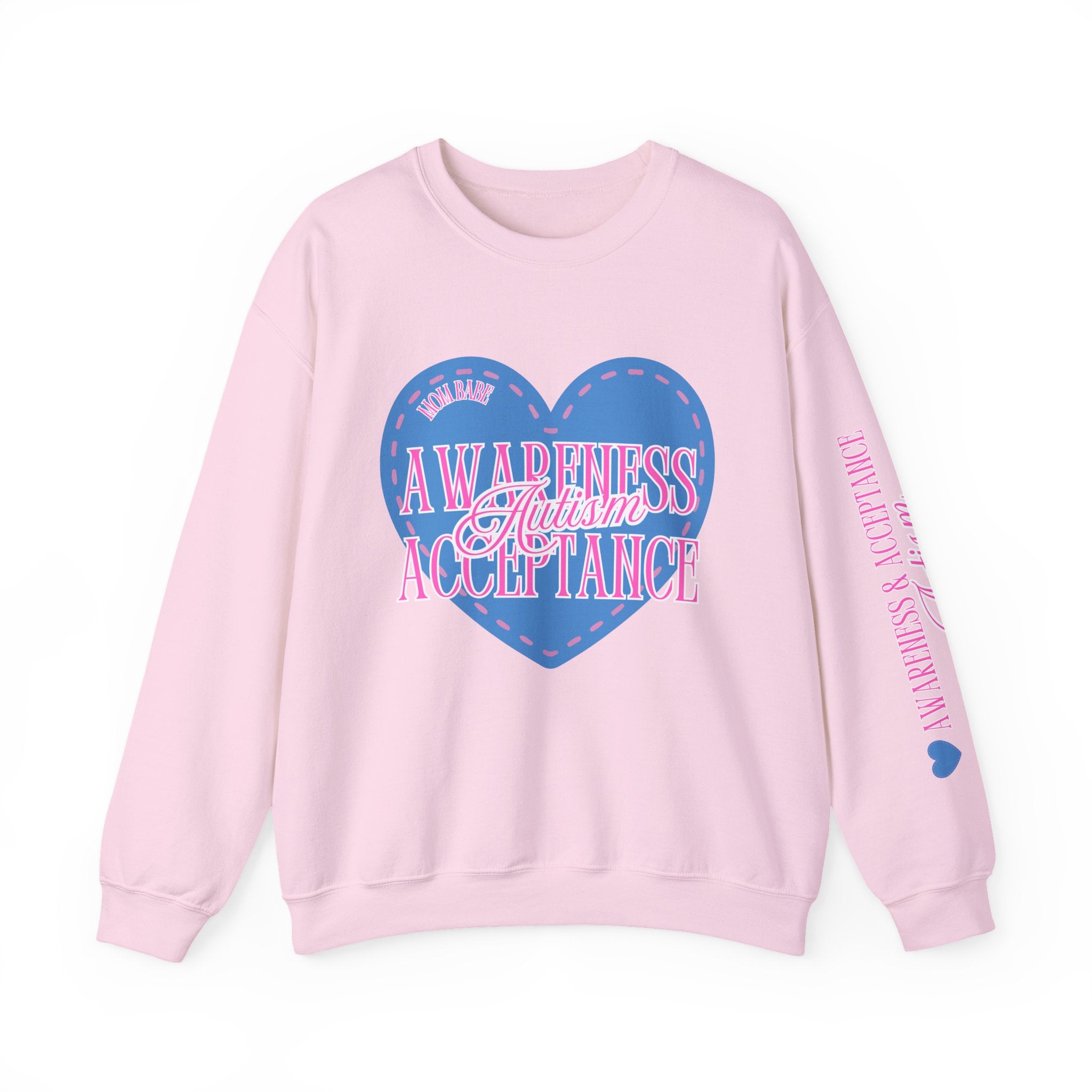 Autism Awareness and Acceptance — Stitched Heart Sweatshirt
