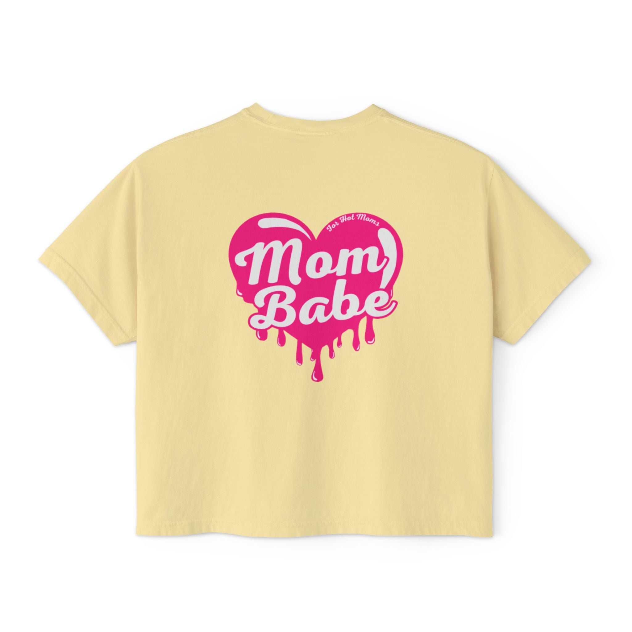 Mom Babe For Hot Moms — Pink Heart Drip Graphic Tee