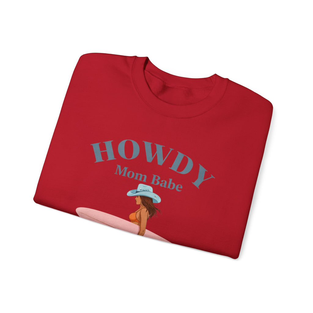 Howdy Mom Babe — Surf Girl Graphic Sweatshirt