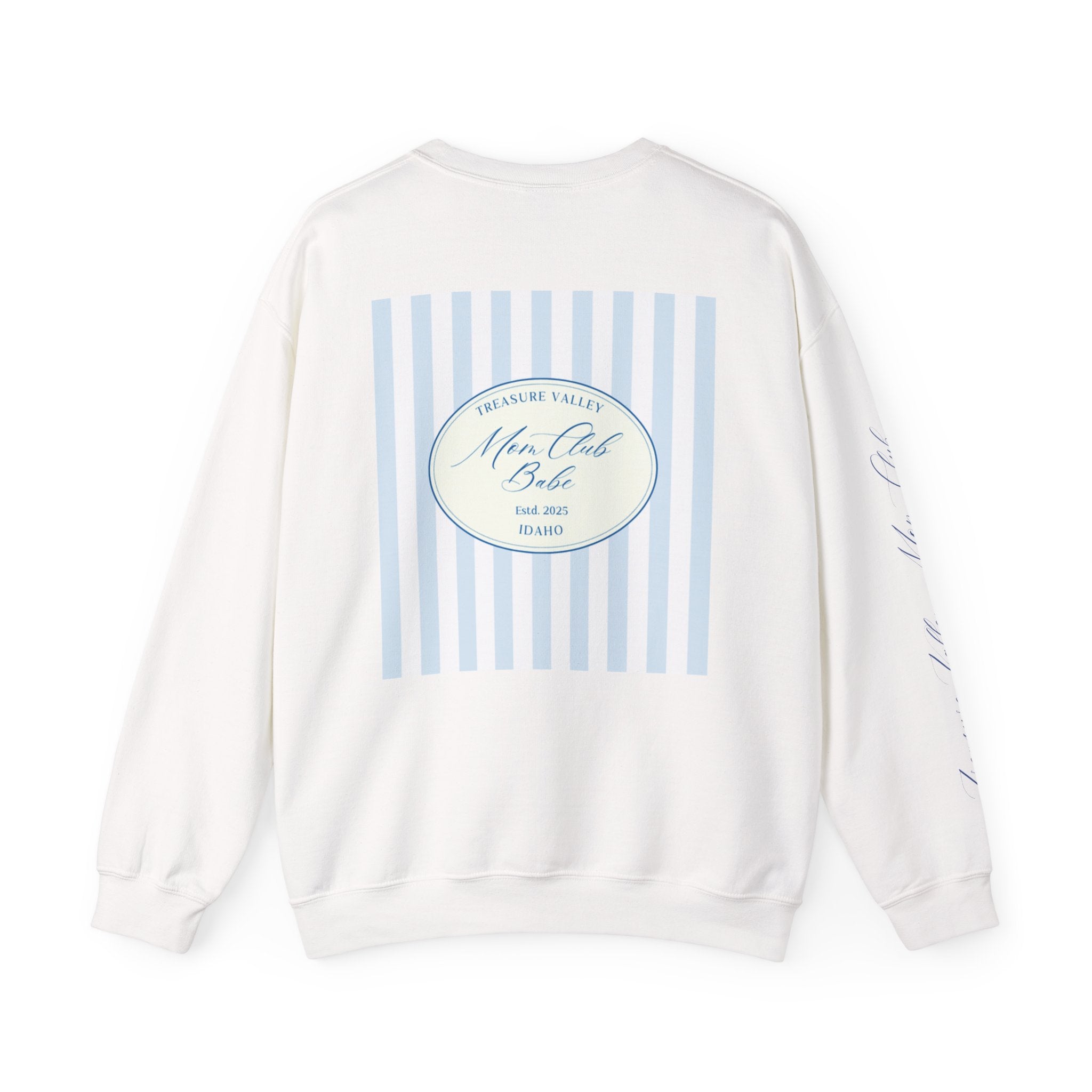 Treasure Valley Mom Club - Striped Graphic Sweatshirt