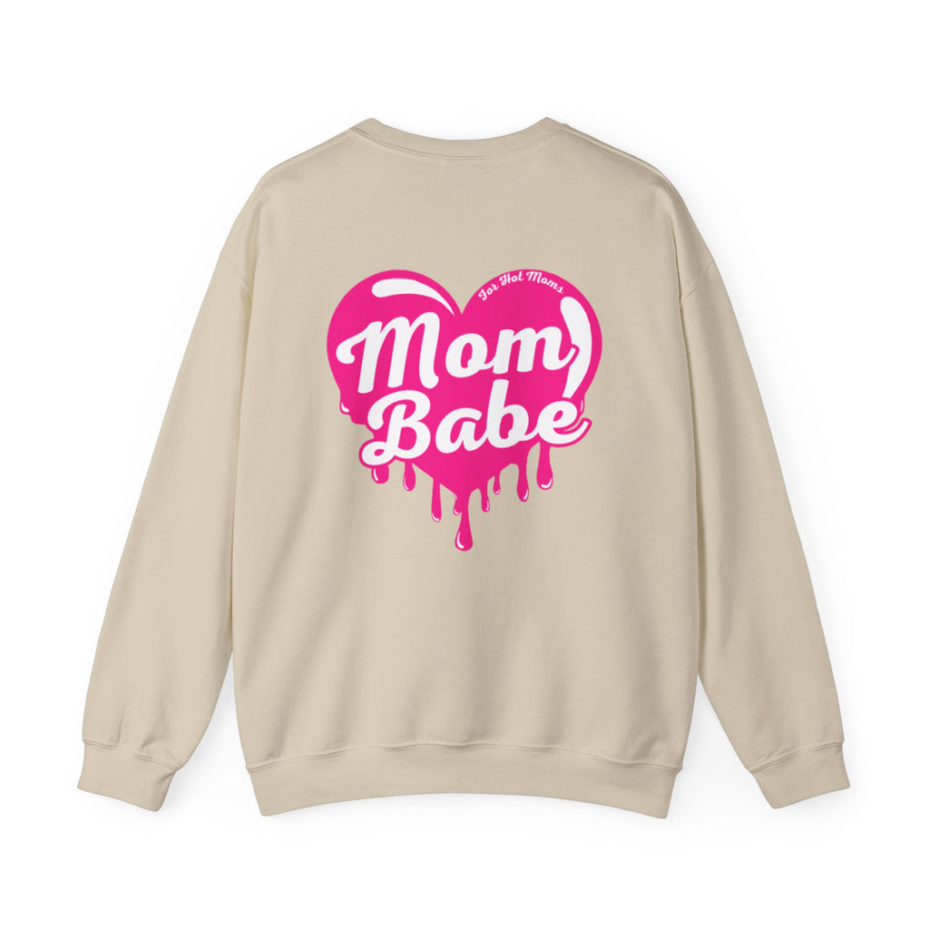 Mom Babe For Hot Moms — Pink Heart Drip Graphic Sweatshirt
