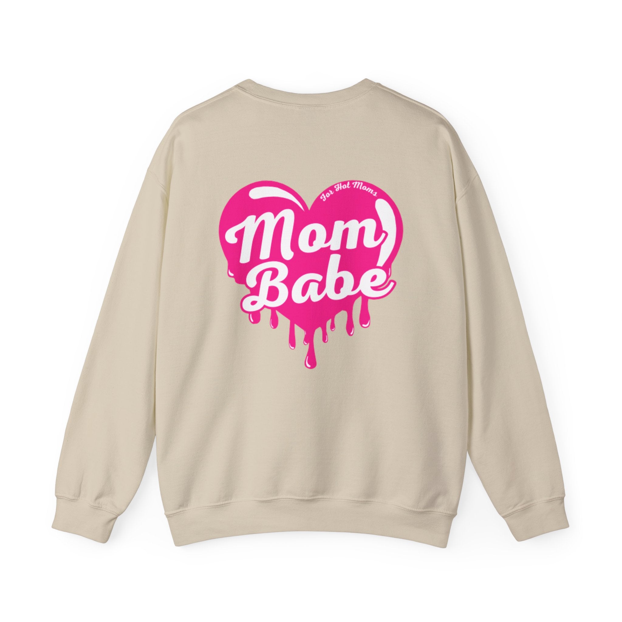 Mom Babe For Hot Moms — Pink Heart Drip Graphic Sweatshirt