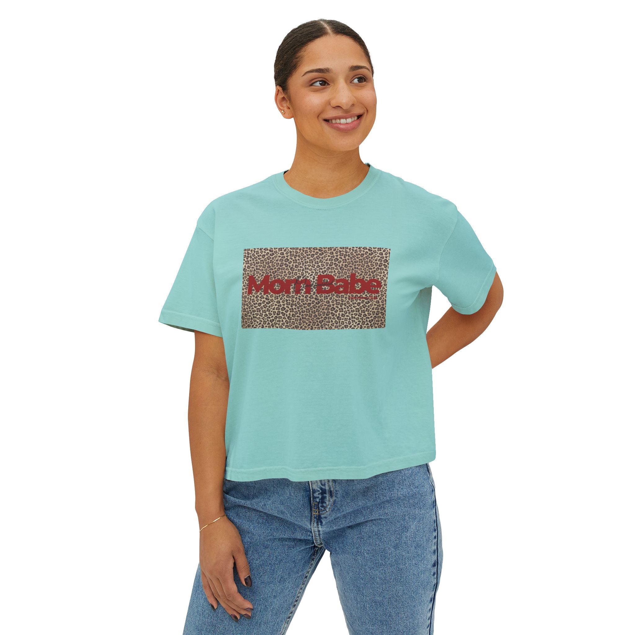 Overstimulated Mom Babe  — Leopard Graphic Tee