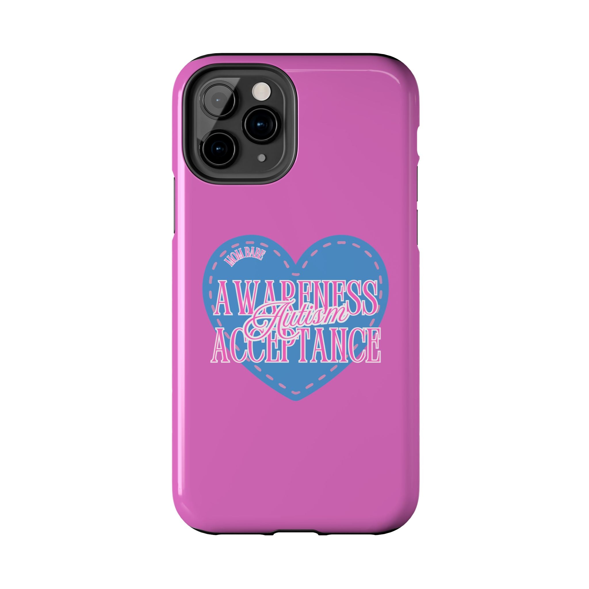 Autism Awareness and Acceptance — Stitched Heart Phone Case
