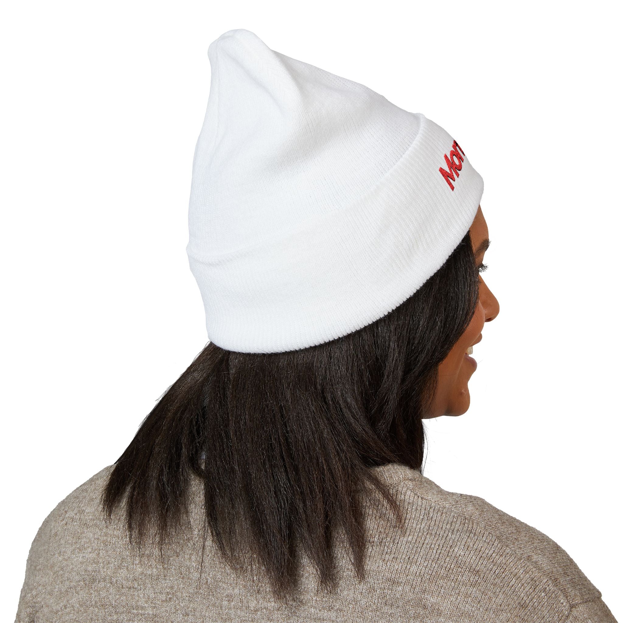 Overstimulated Mom Babes Beanie - Red and Black Embroidery