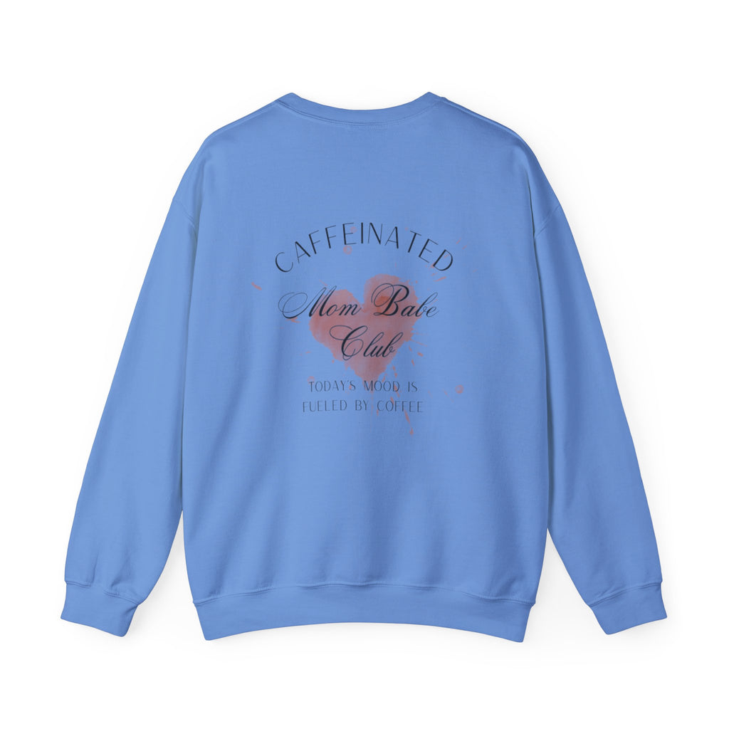 Caffeinated Mom Babe Club - Heart Spill Graphic Sweatshirt