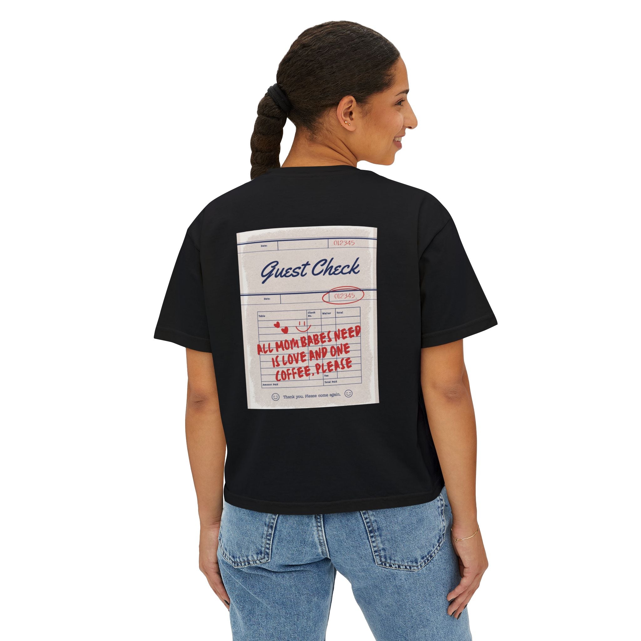 All Mom Babes Need - Graphic Check Tee