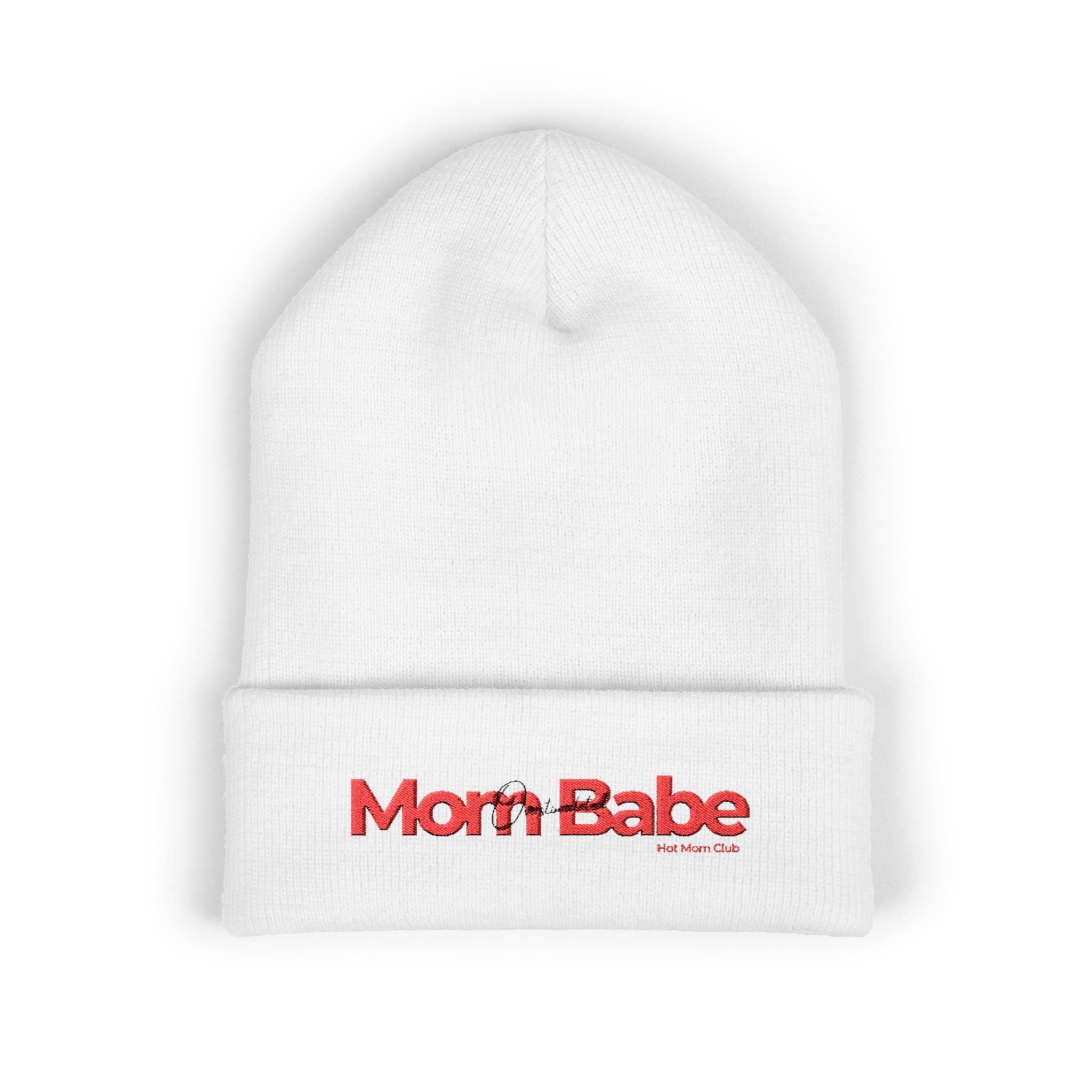 Overstimulated Mom Babes Beanie - Red and Black Embroidery