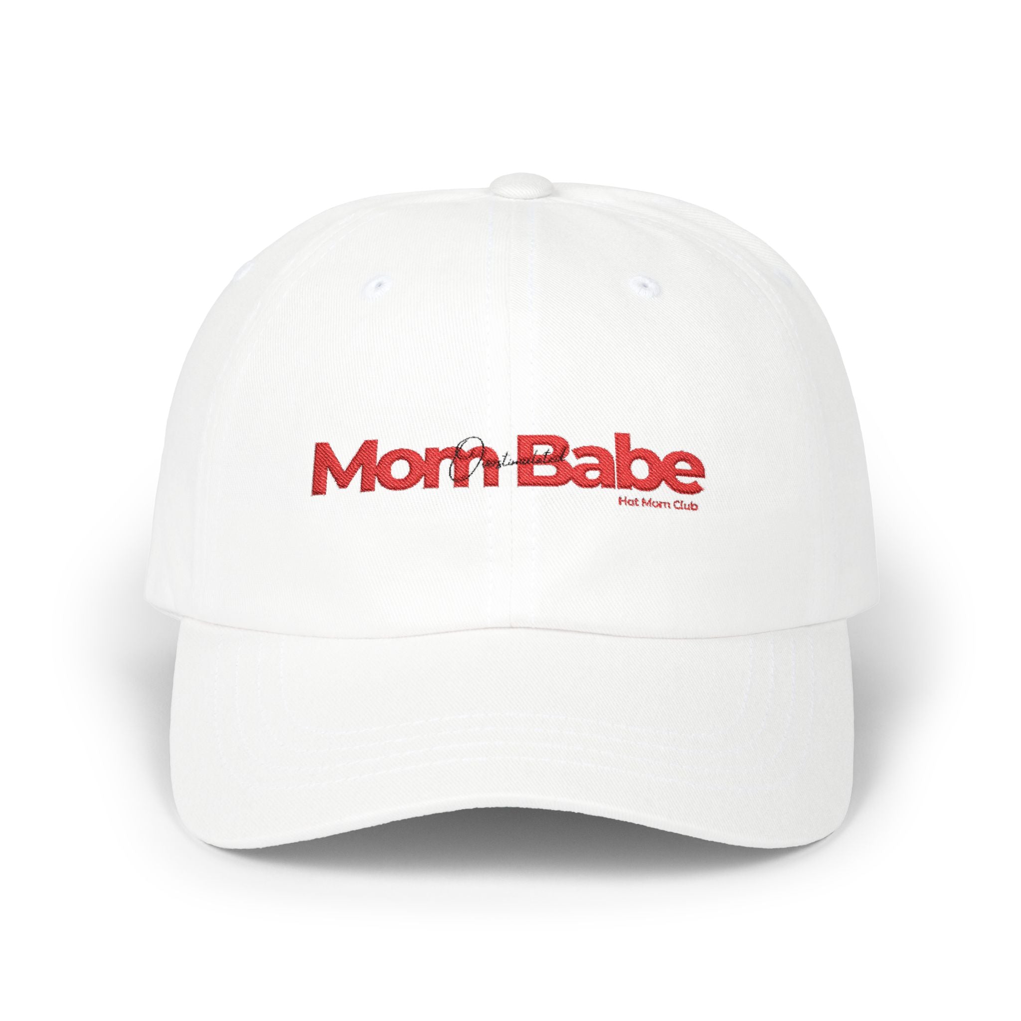 Overstimulated Mom Babe Cap - Red and black Embroidery