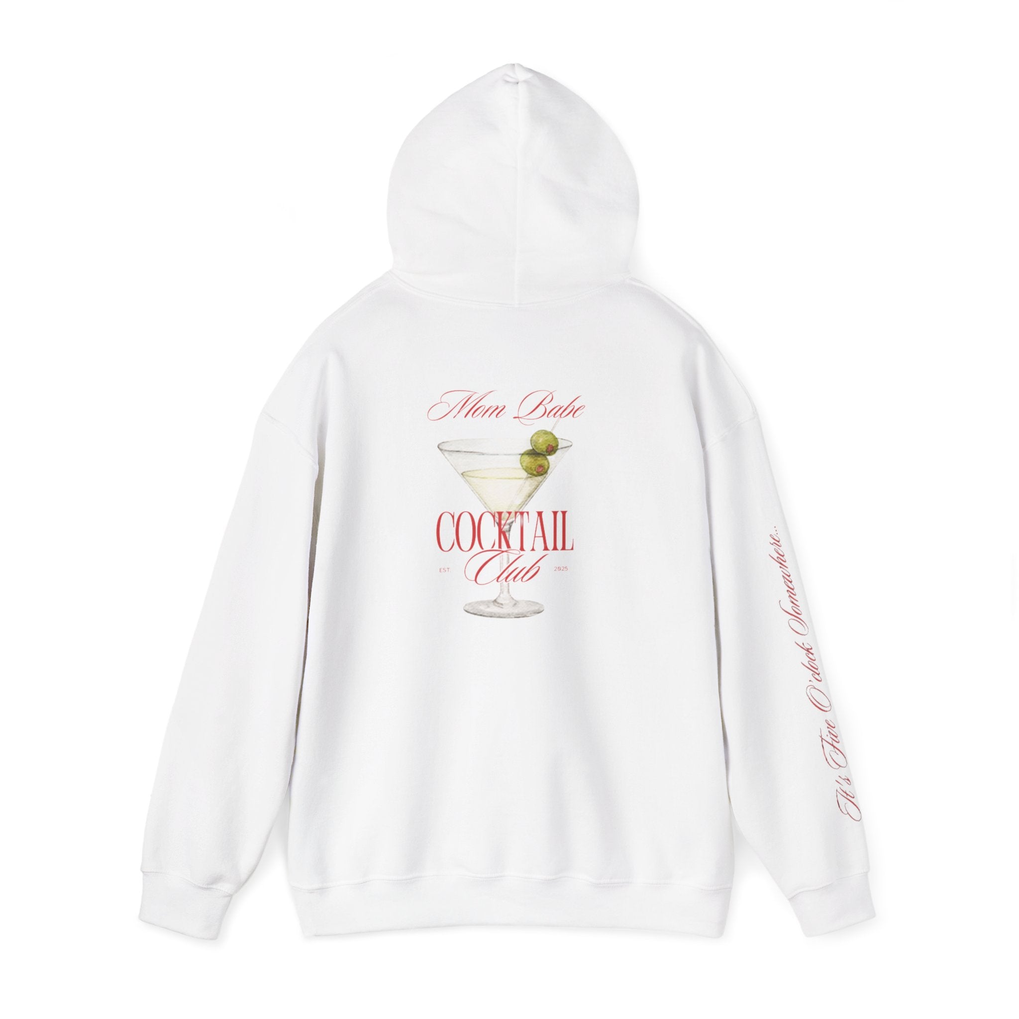 Mom Babe Cocktail Club - Martini Glass Graphic Hoodie