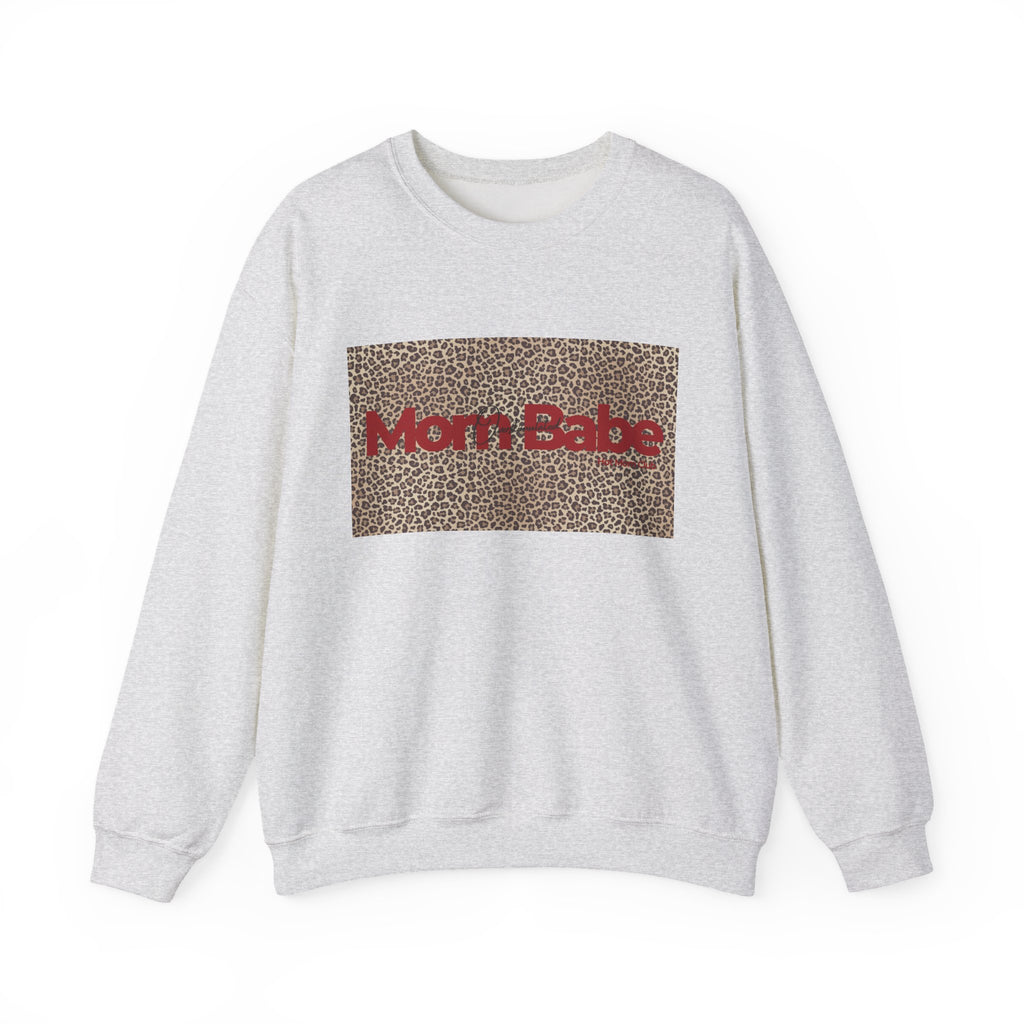 Overstimulated Mom Babe — Leopard Graphic Sweatshirt