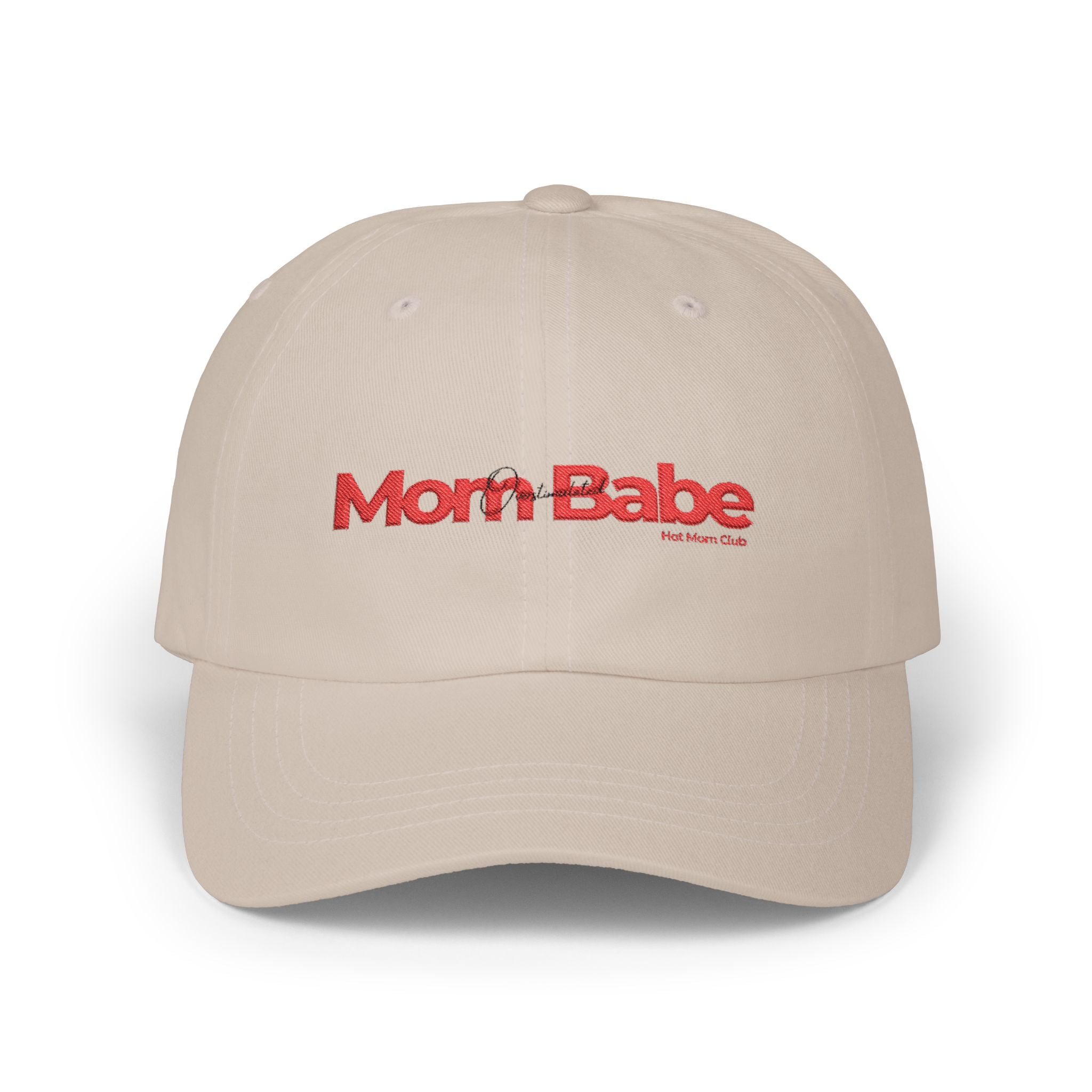 Overstimulated Mom Babe Cap - Red and black Embroidery