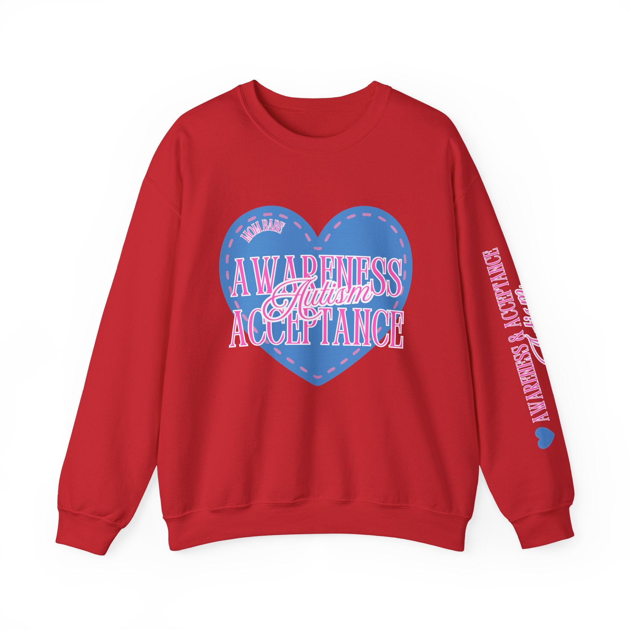 Autism Awareness and Acceptance — Stitched Heart Sweatshirt