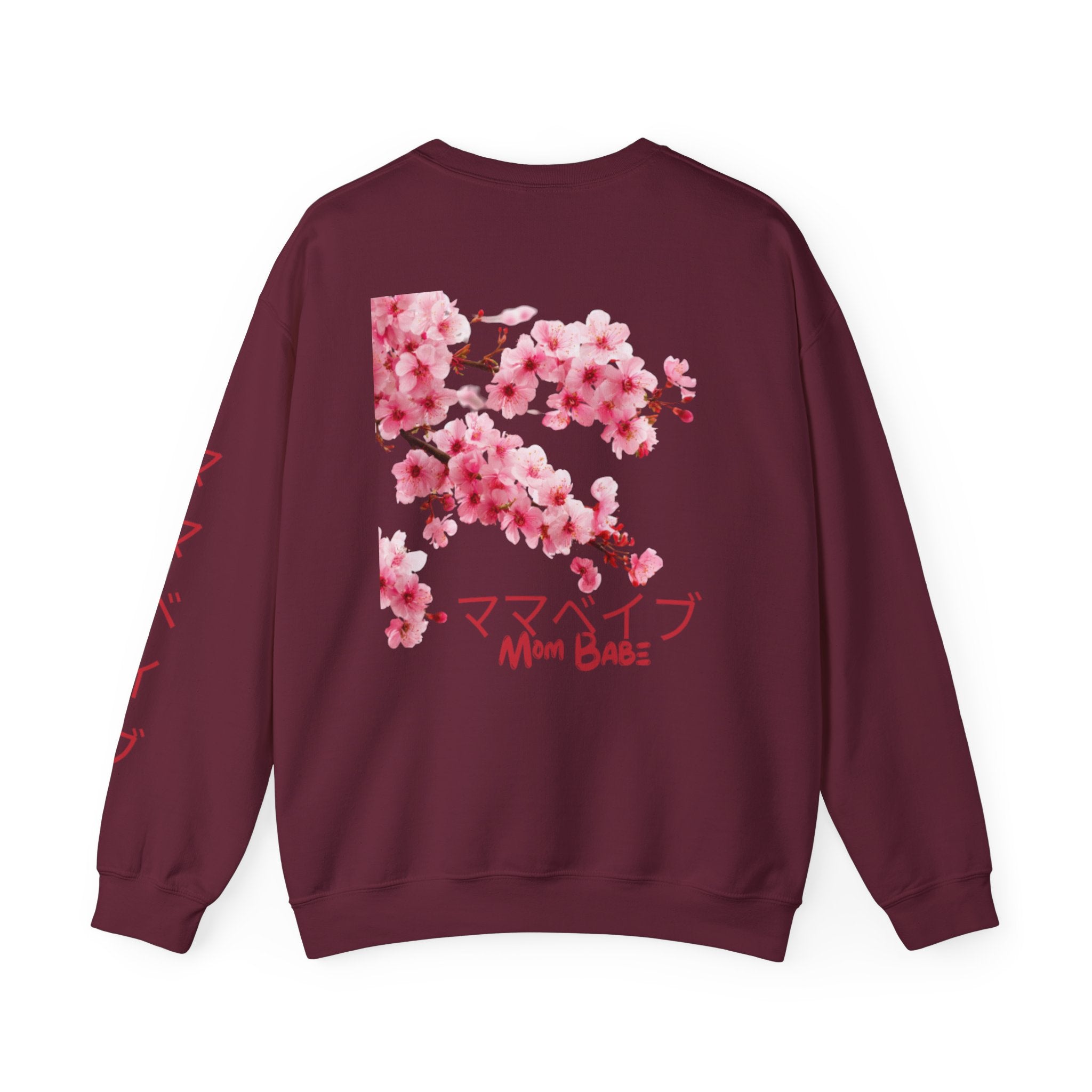 Mom Babe Cherry Blossom - Japanese Kanji Sweatshirt