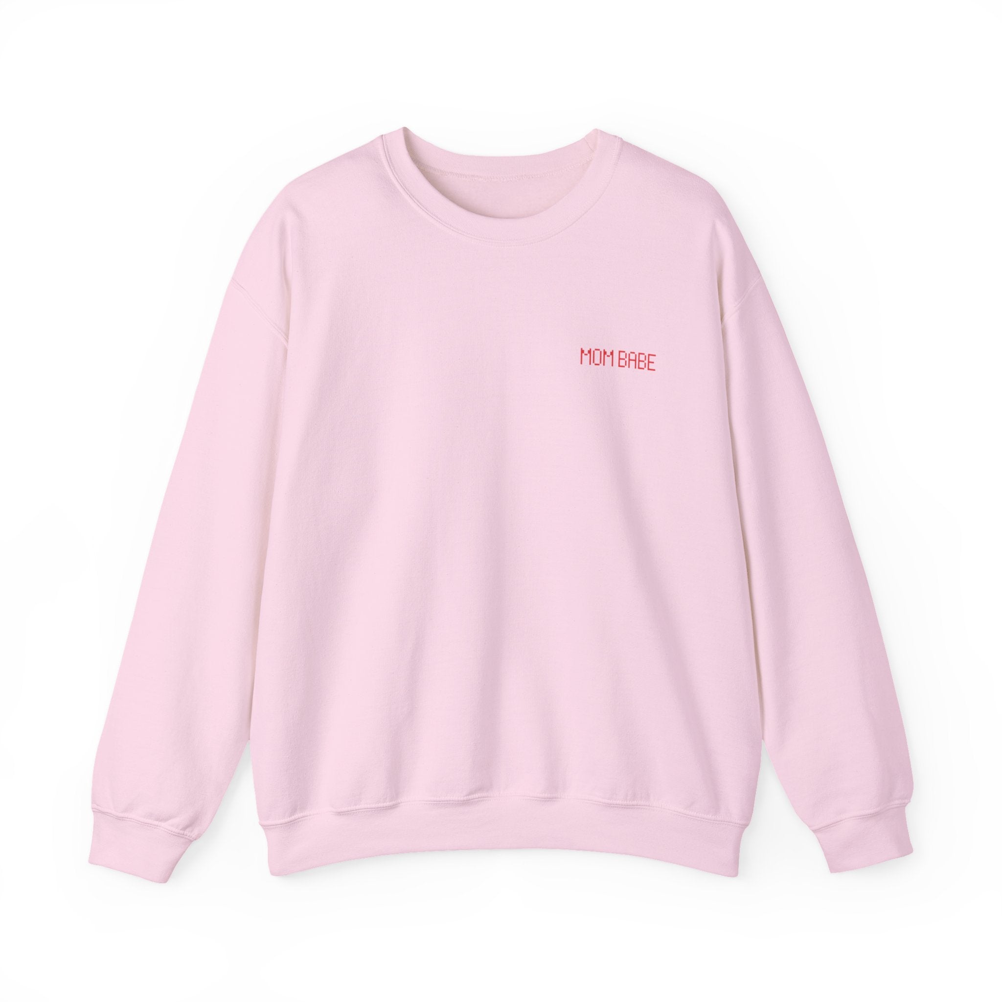 Mom Babe XOXO - Pixel Heart Graphic Sweatshirt