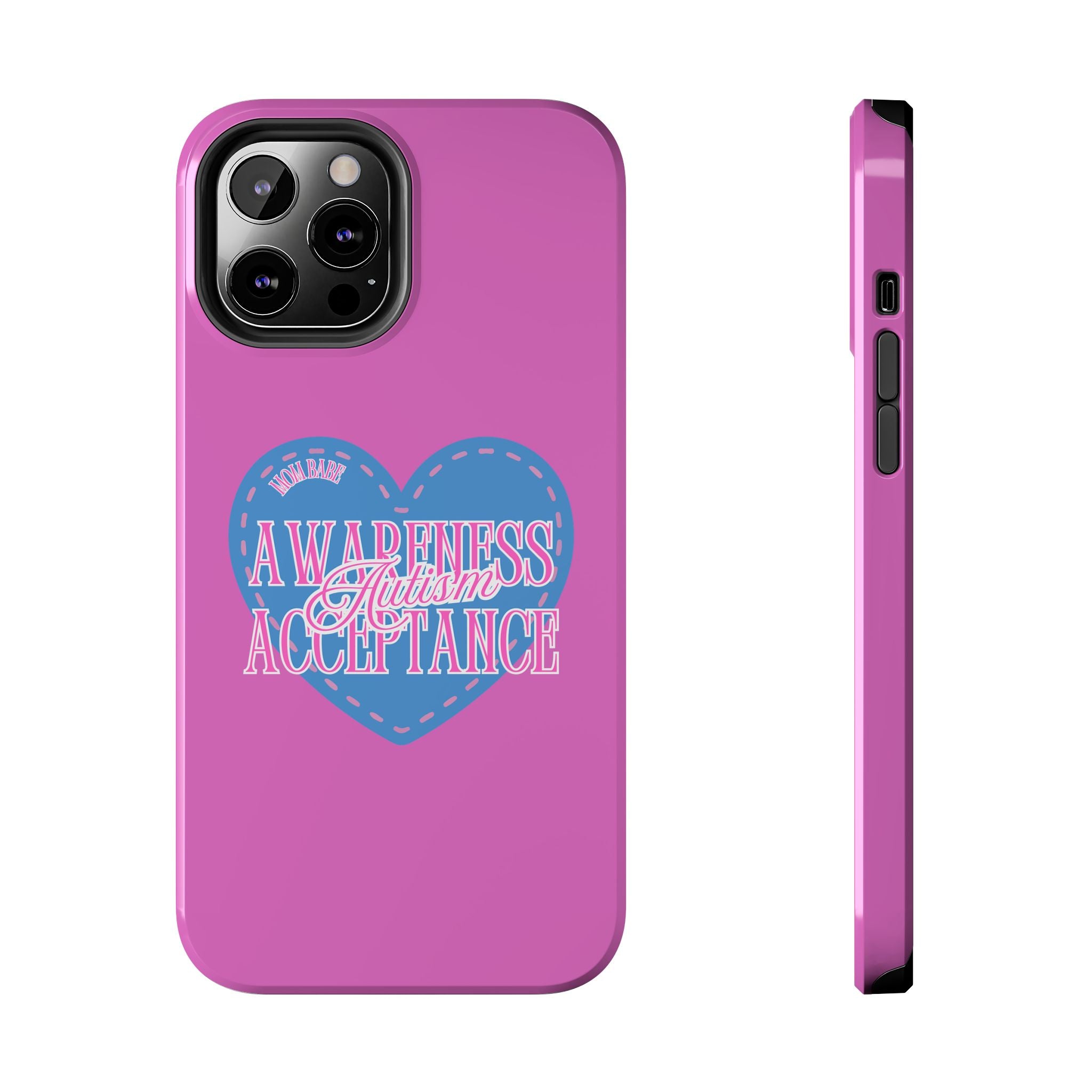 Autism Awareness and Acceptance — Stitched Heart Phone Case