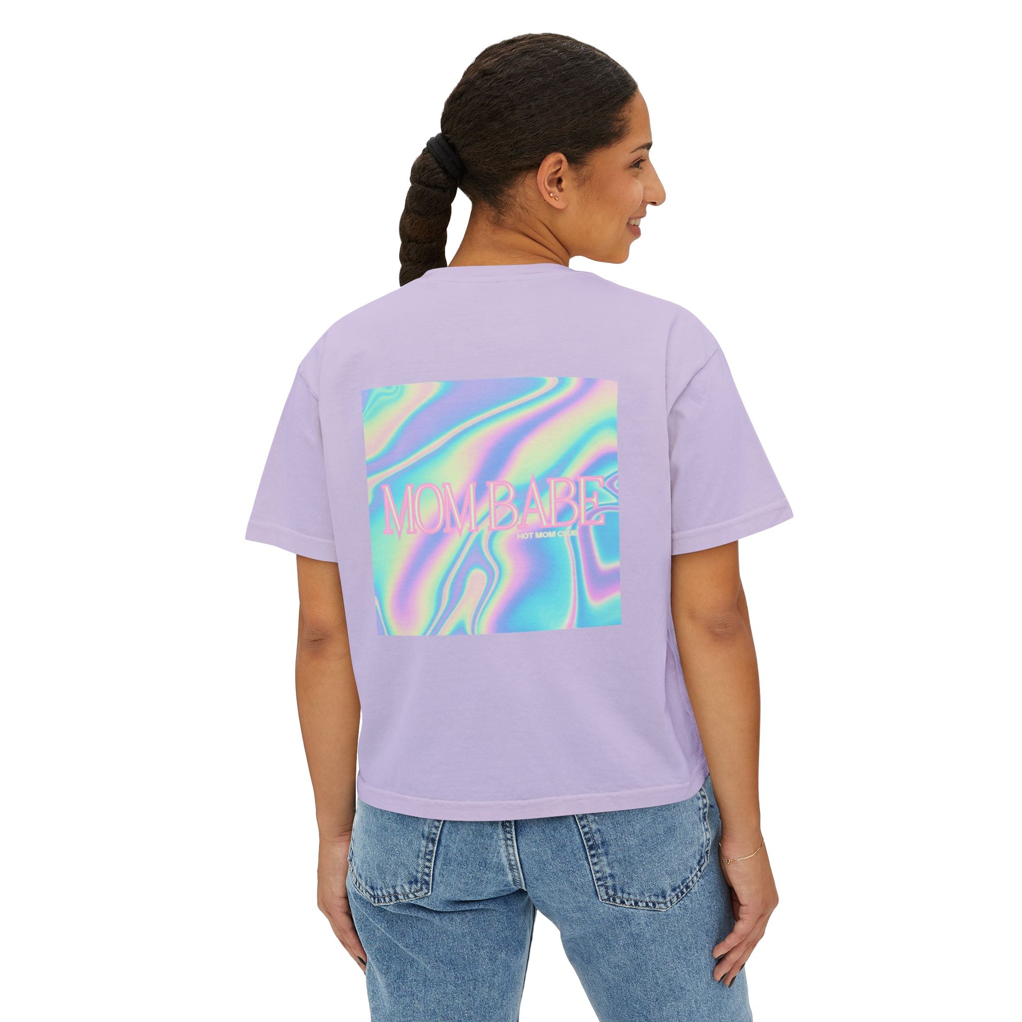 Mom Babe — Holographic Graphic Tee