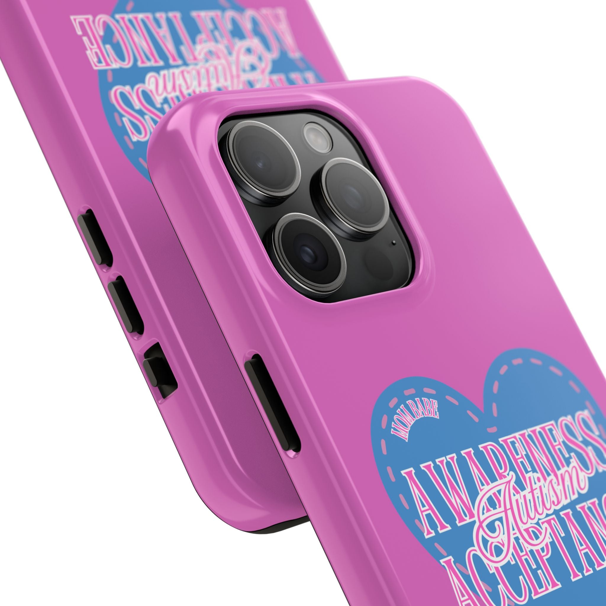 Autism Awareness and Acceptance — Stitched Heart Phone Case