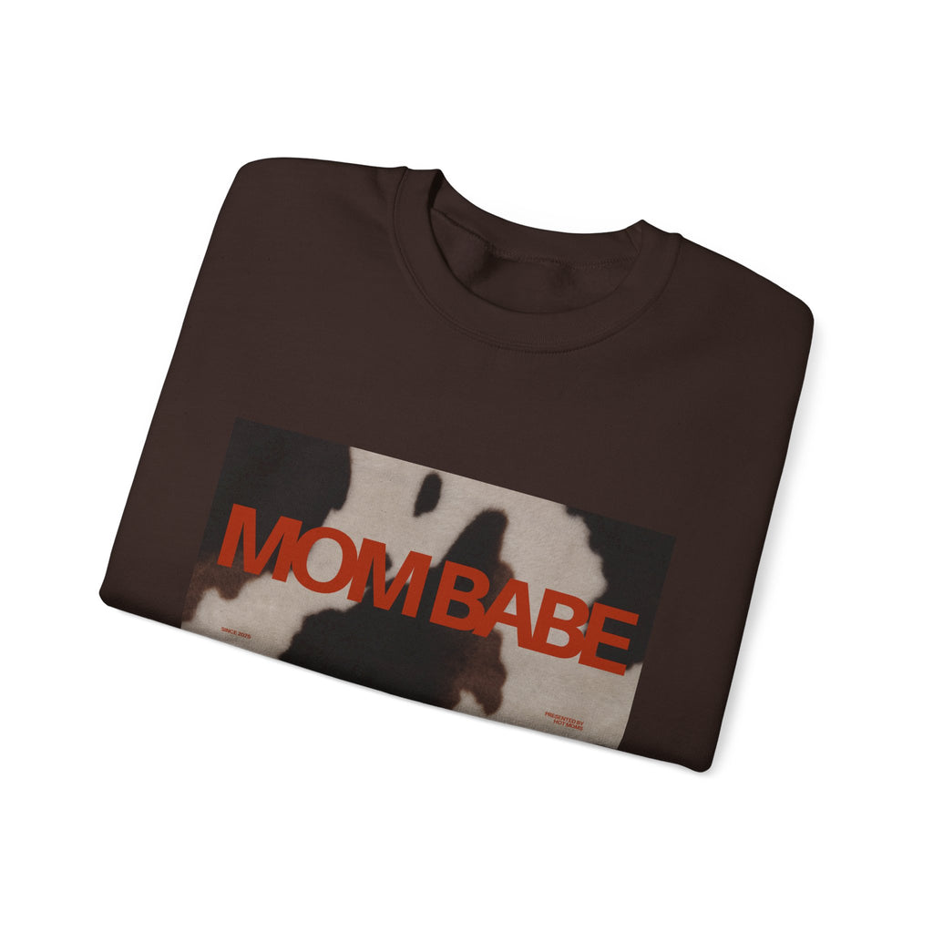 Mom Babe — Cowhide Graphic Sweatshirt