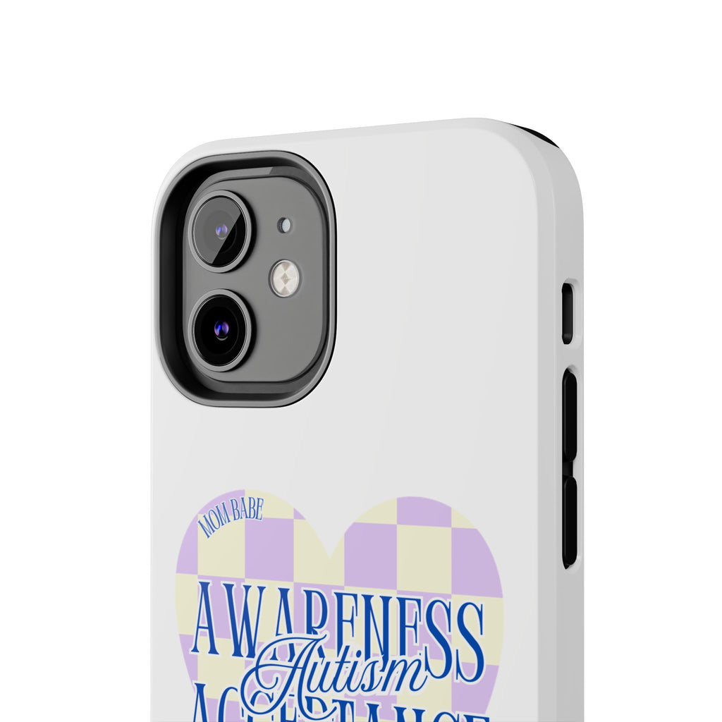 Autism Awareness and Acceptance — Checkered Heart Phone Case