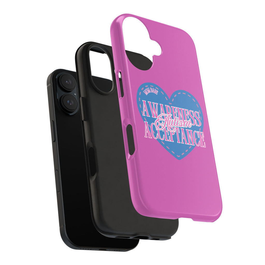 Autism Awareness and Acceptance — Stitched Heart Phone Case