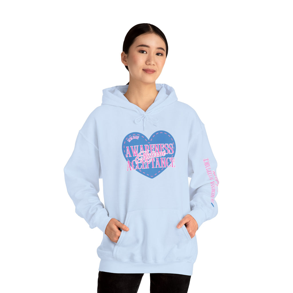Autism Awareness and Acceptance — Stitched Heart Hoodie