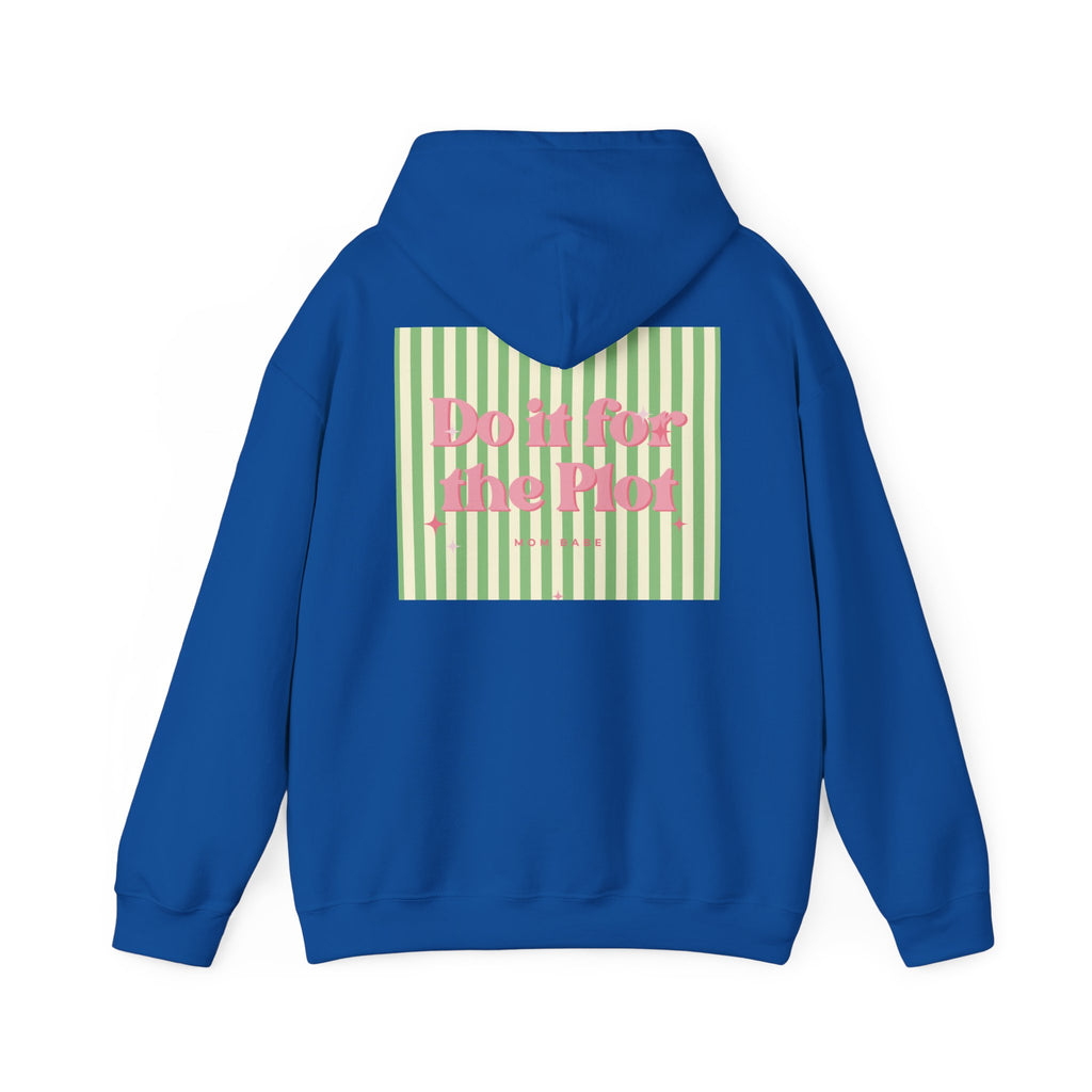 Do It For The Plot Mom Babe - Striped Graphic Hoodie