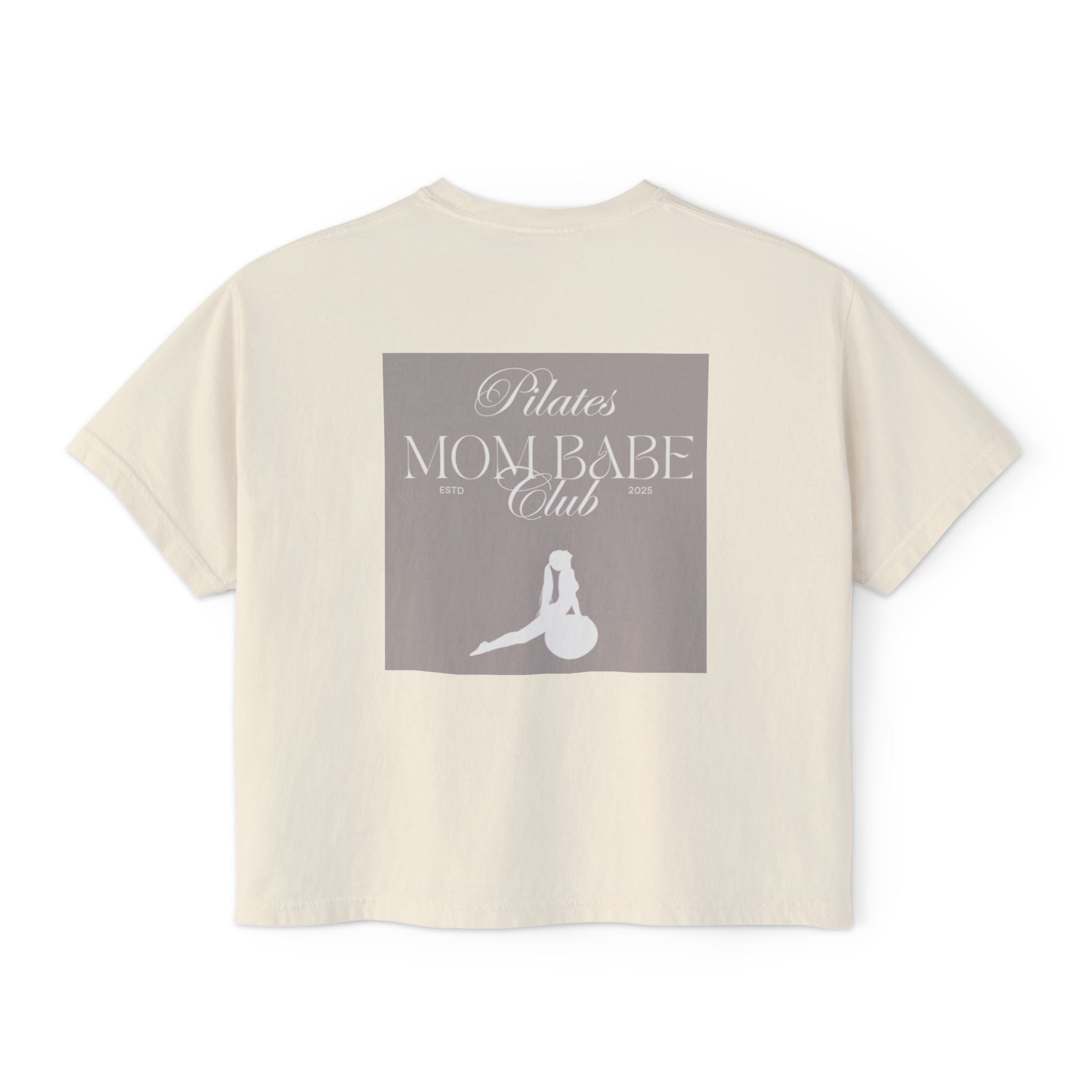 Pilates Mom Babe Club — Workout Graphic Tee (White Print)