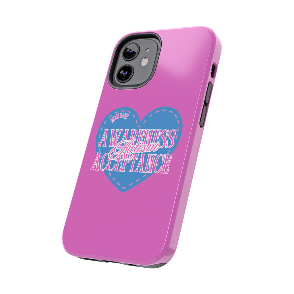 Autism Awareness and Acceptance — Stitched Heart Phone Case