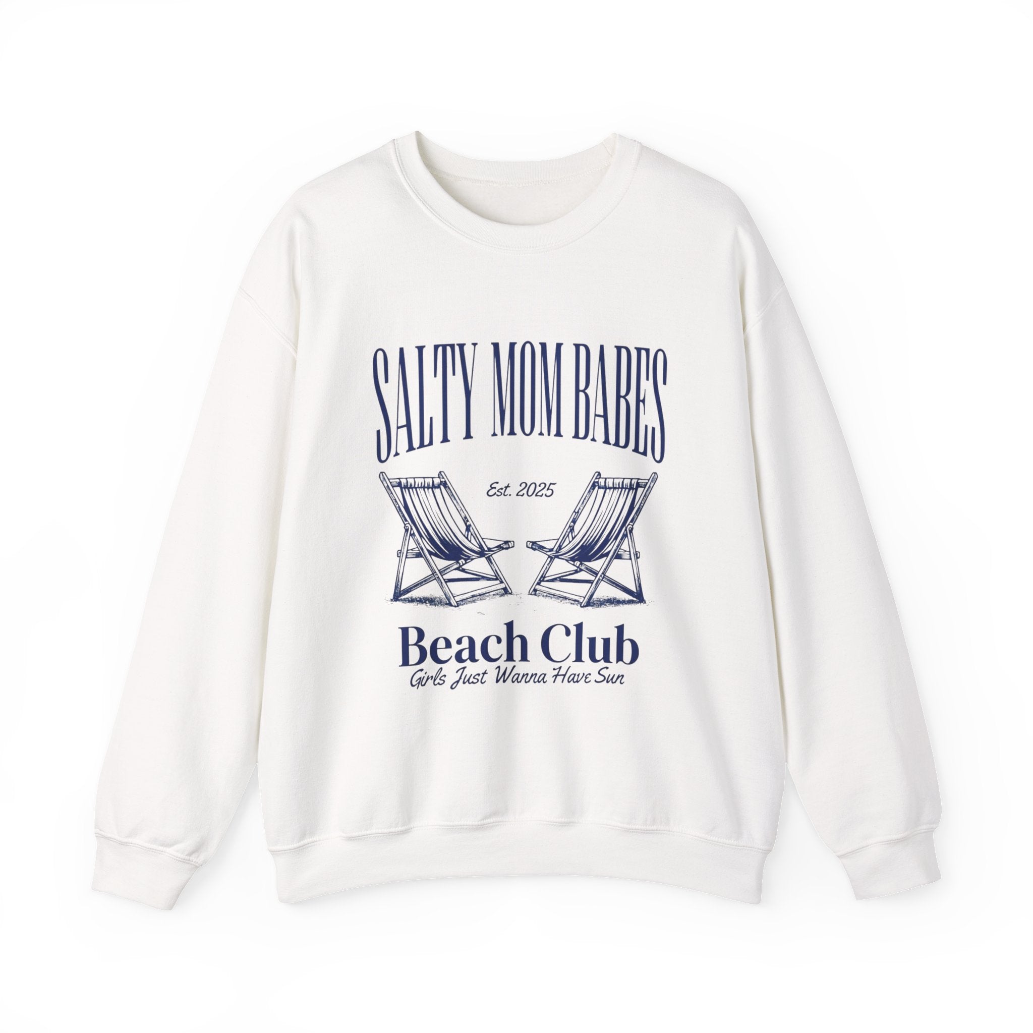Salty Mom Babes Beach Club- Girls Just Wanna Have Sun Graphic Sweatshirt