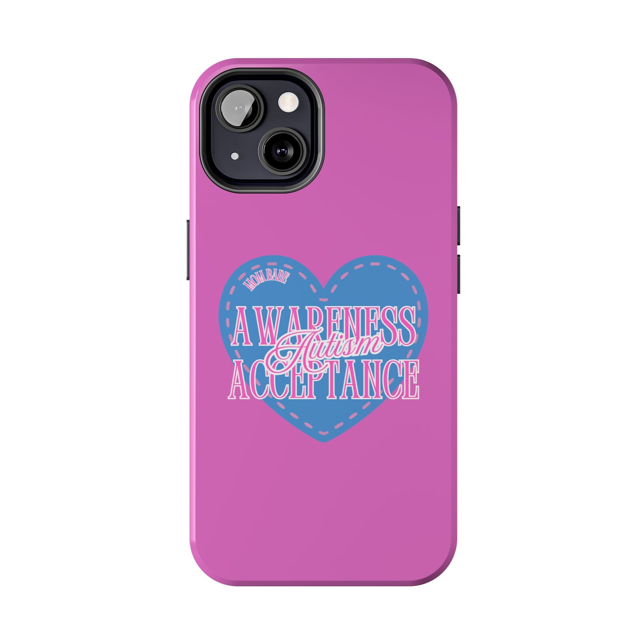 Autism Awareness and Acceptance — Stitched Heart Phone Case