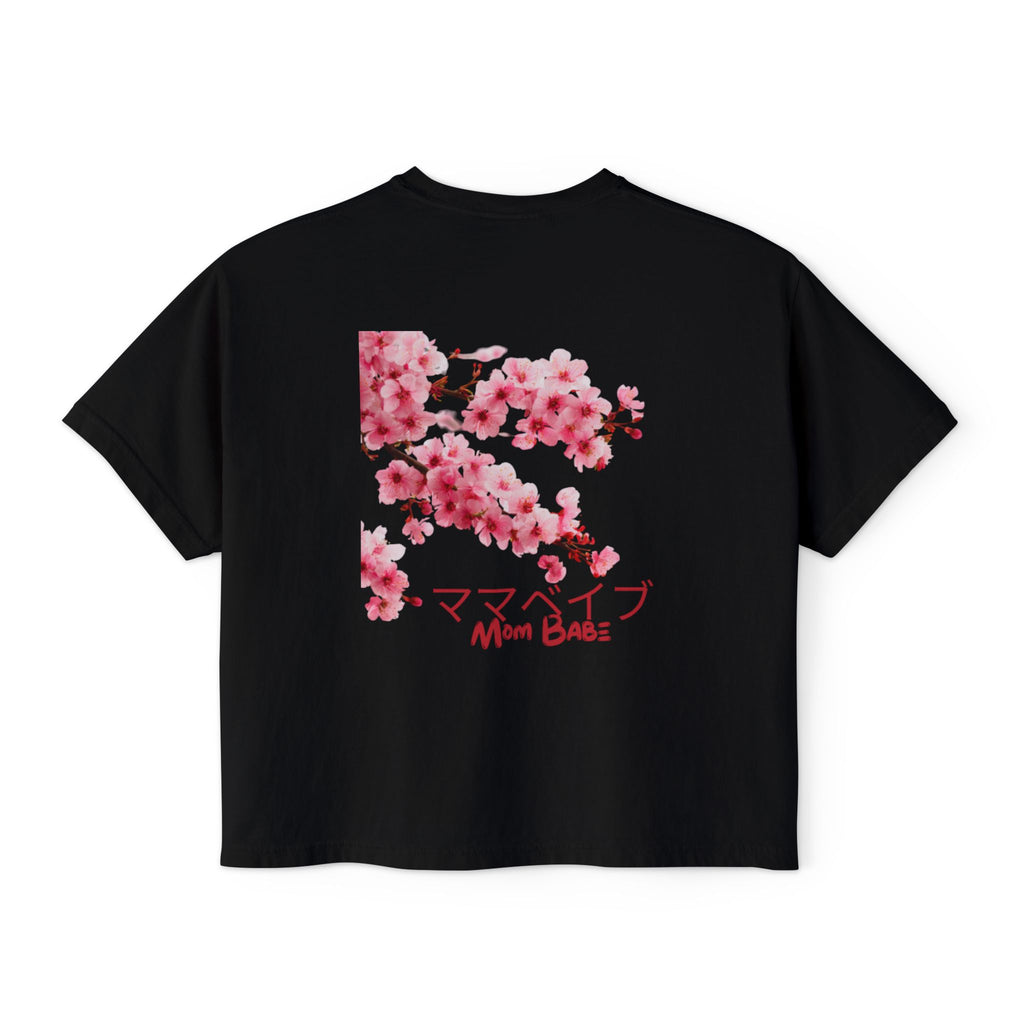Mom Babe Cherry Blossom - Japanese Kanji Tee
