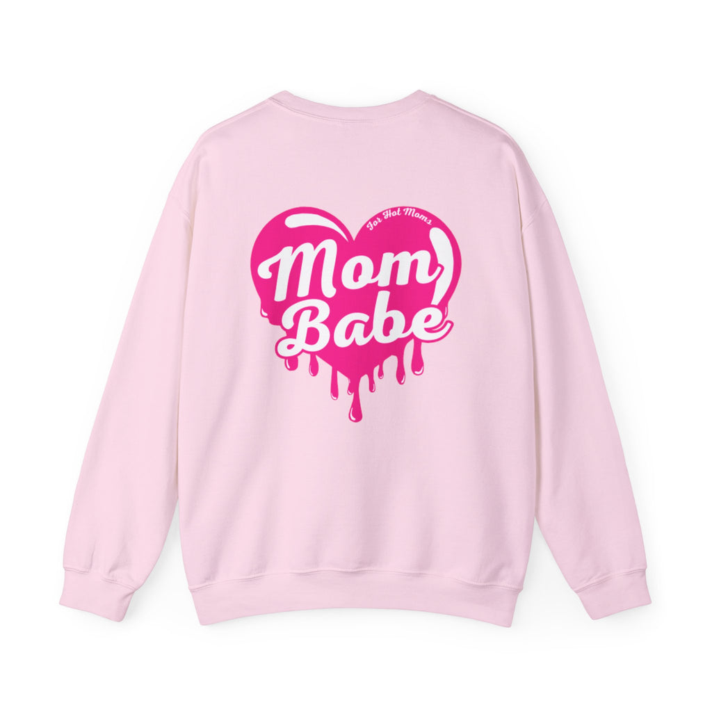 Mom Babe For Hot Moms — Pink Heart Drip Graphic Sweatshirt