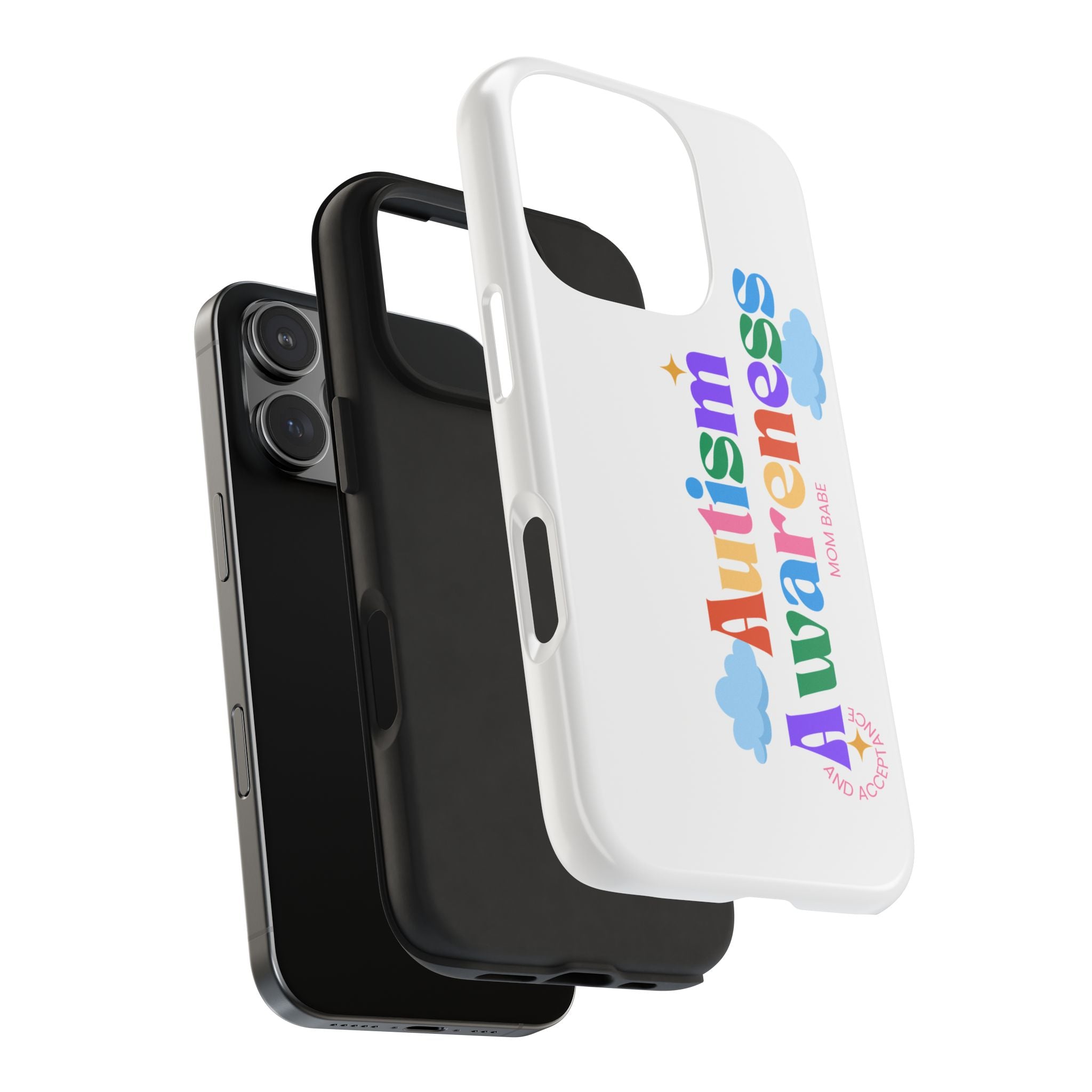 Copy of Autism Awareness and Acceptance — Checkered Heart Phone Case
