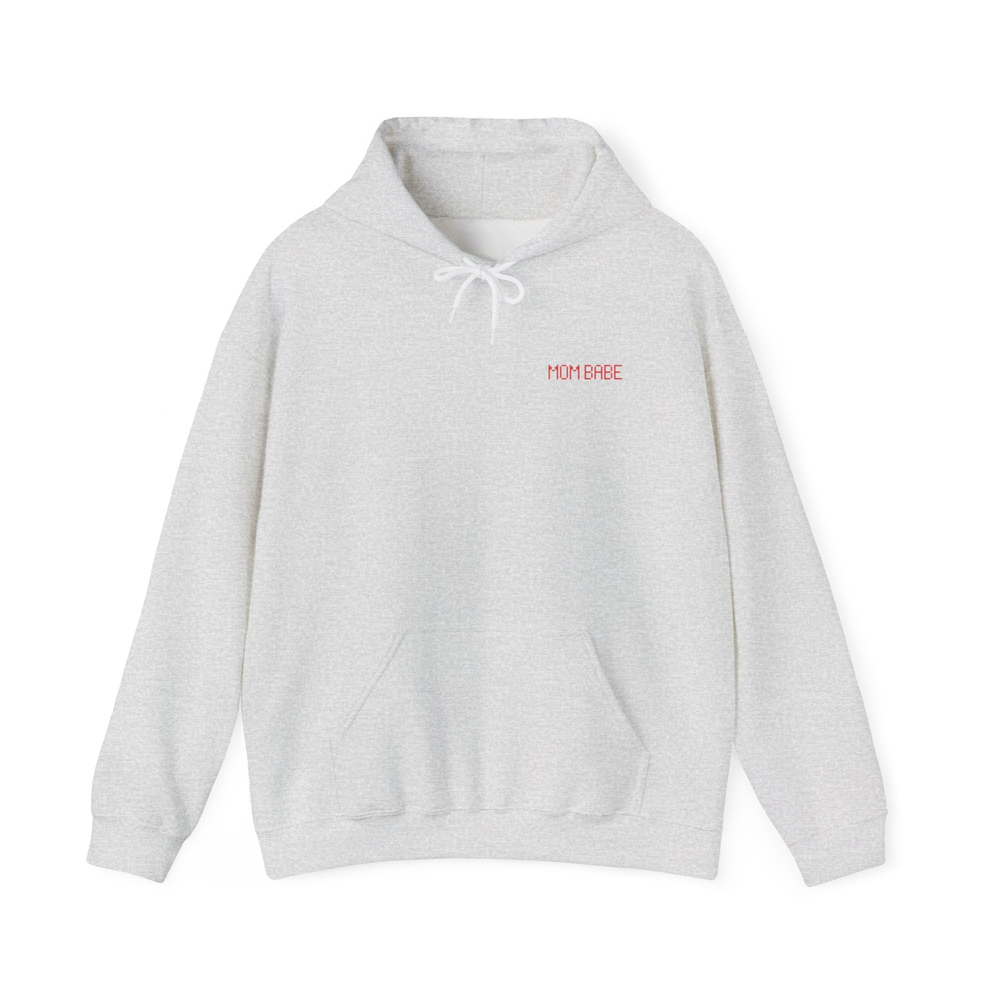 Mom Babe XOXO - Pixel Heart Graphic Hoodie