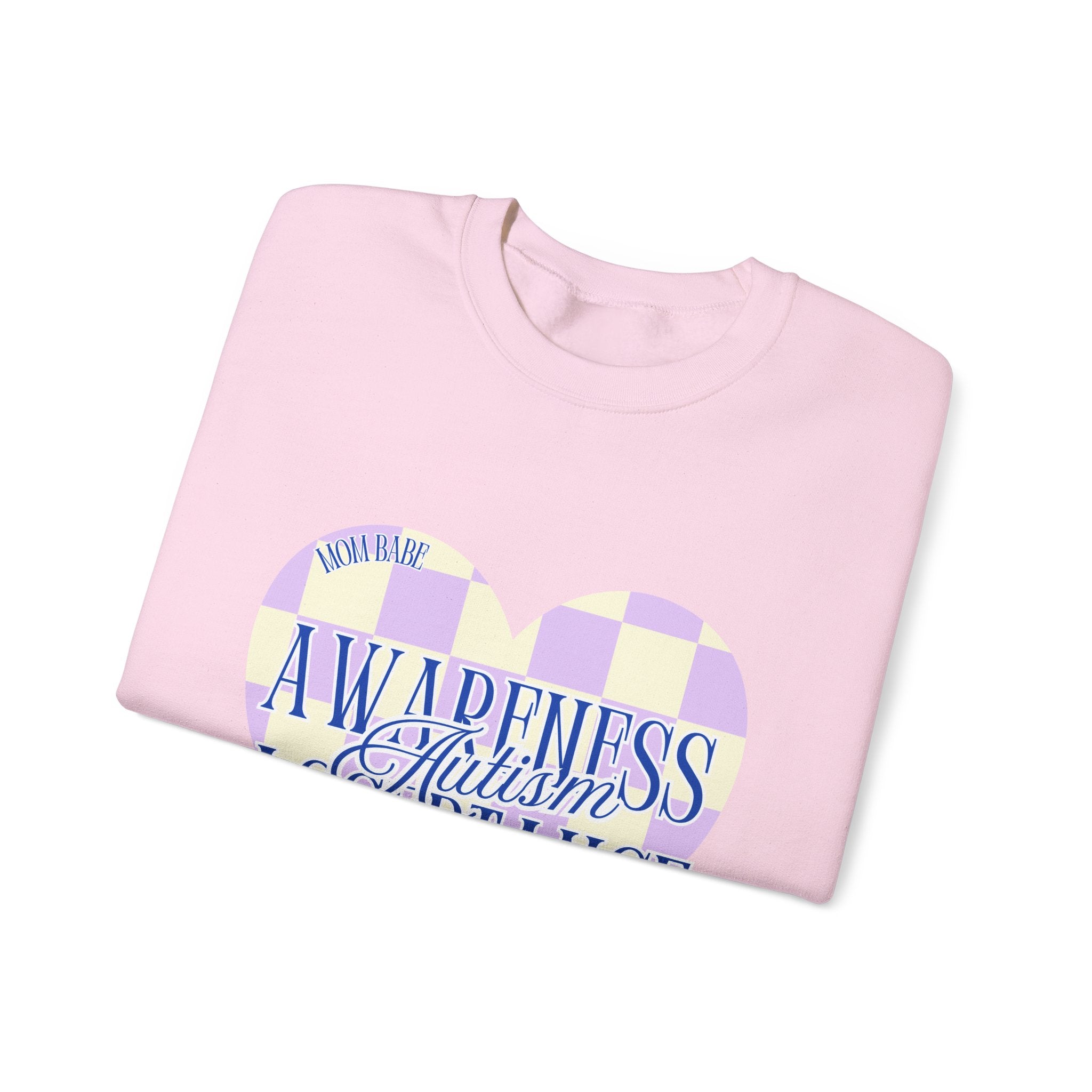 Autism Awareness and Acceptance — Checkered Heart Sweatshirt