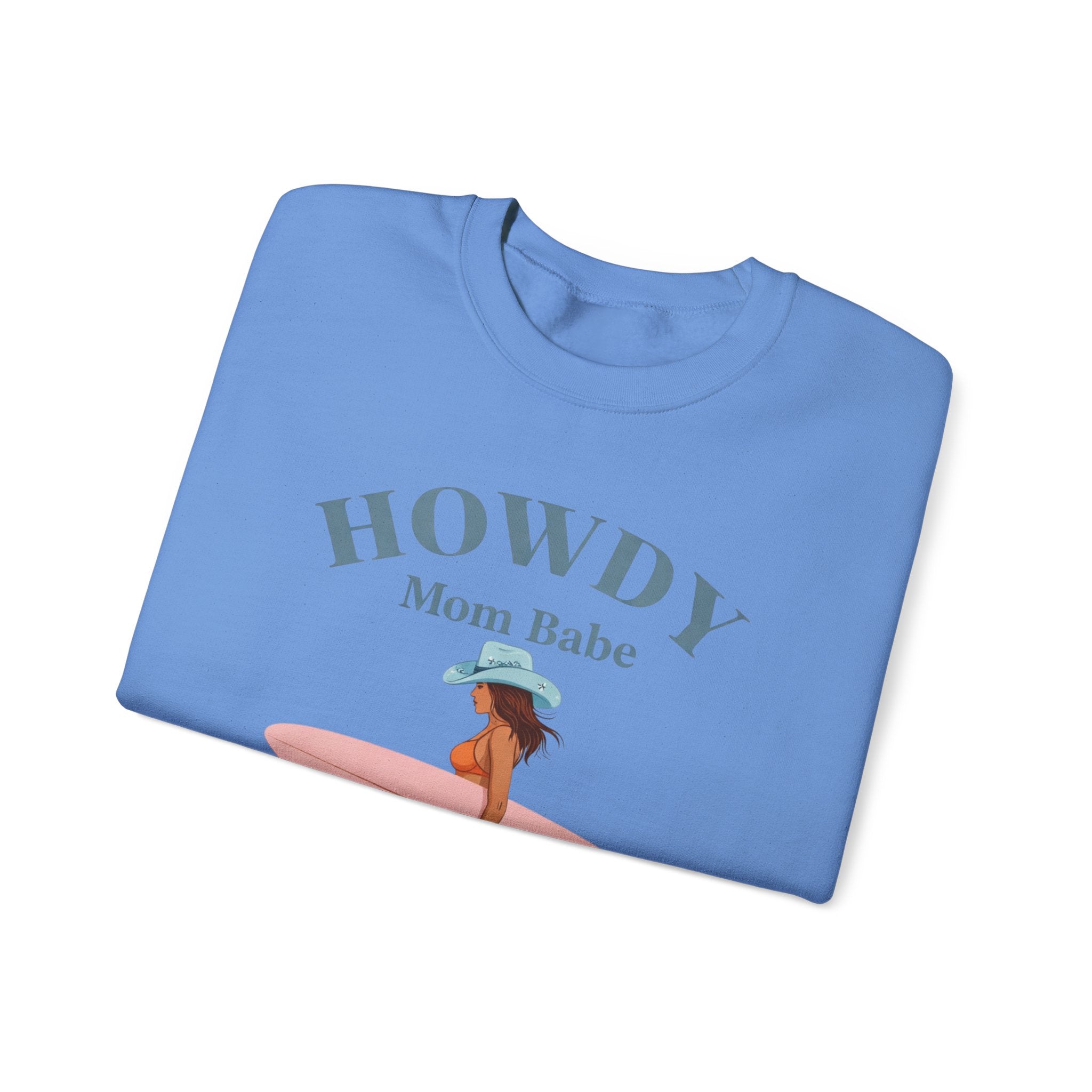 Howdy Mom Babe — Surf Girl Graphic Sweatshirt