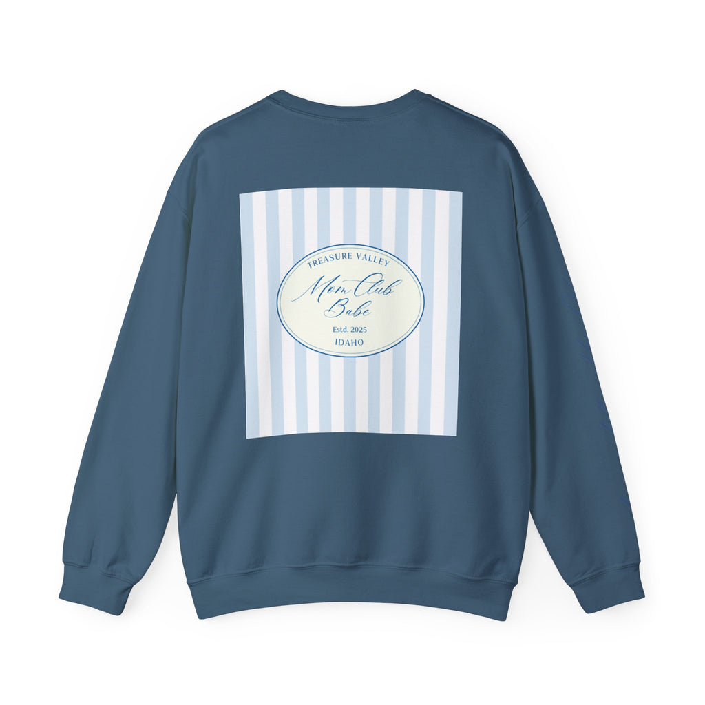 Treasure Valley Mom Club - Striped Graphic Sweatshirt