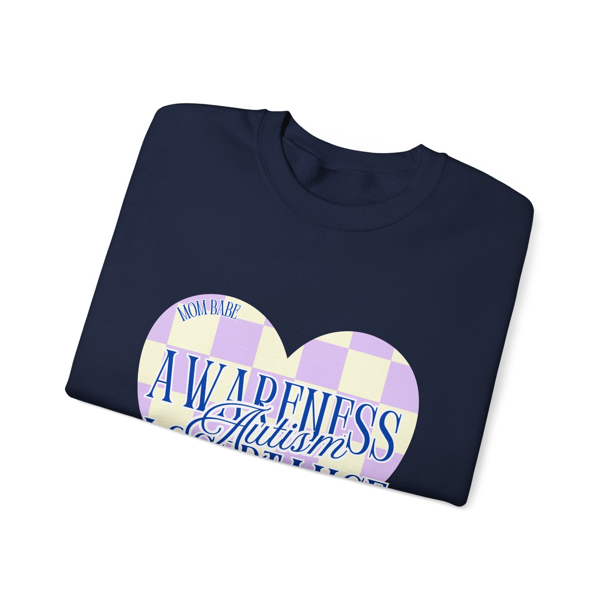 Autism Awareness and Acceptance — Checkered Heart Sweatshirt