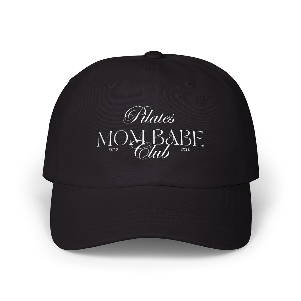 Pilates Mom Babe Club — White Embroidered Cap