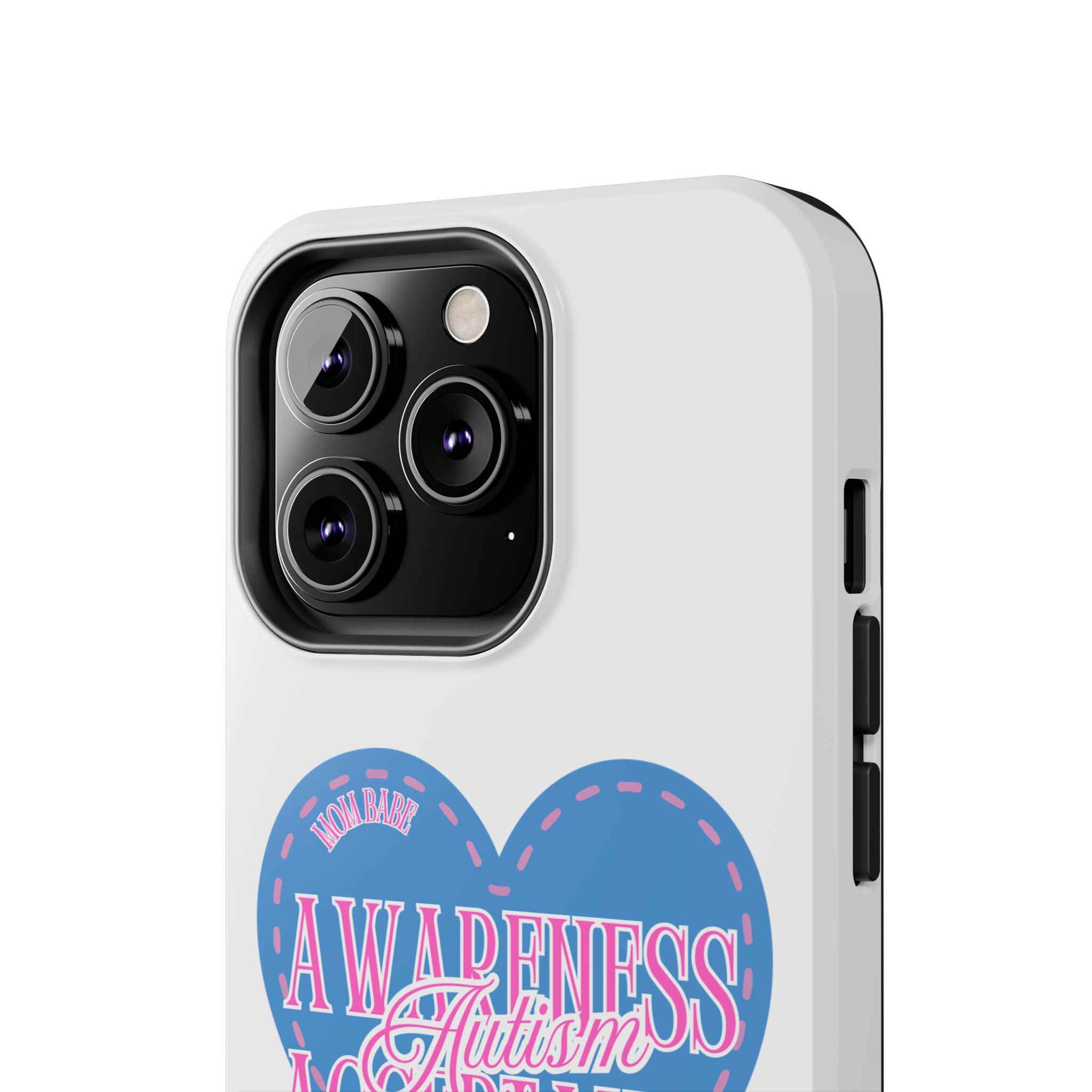Autism Awareness and Acceptance — Stitched Heart Phone Case